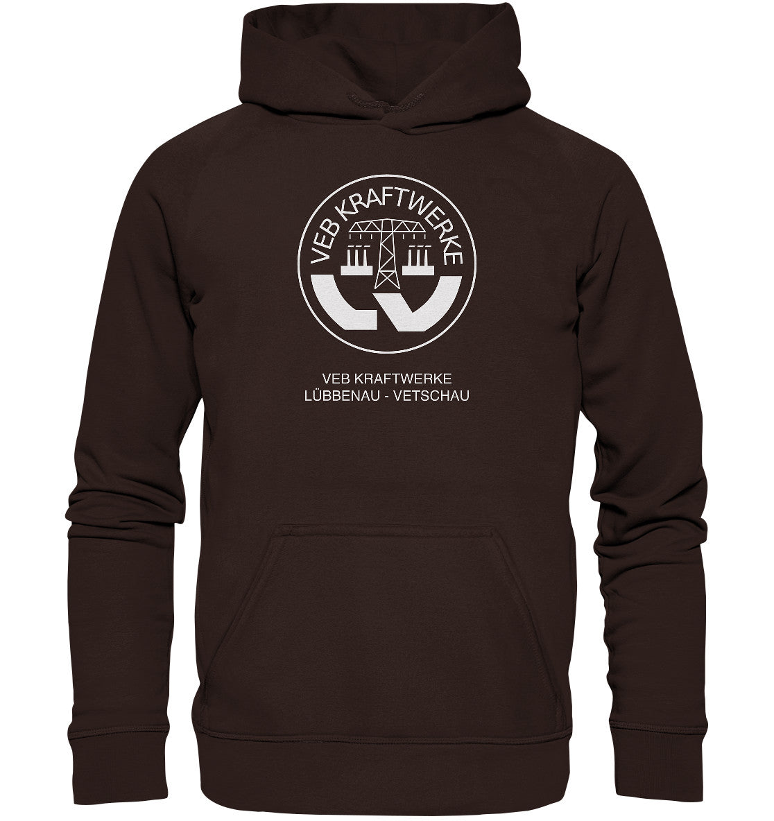 DDR Ostalgie Kapuze / Hoodie Unisex • VEB KRAFTWERKE LÜBBENAU-VETSCHAU