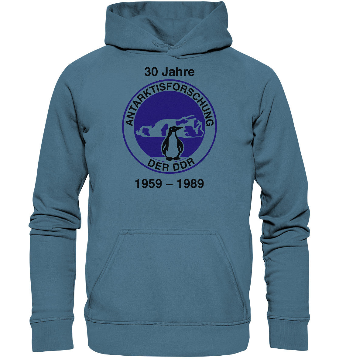 DDR Ostalgie Kapuze / Hoodie Unisex • 30 JAHRE ANTARKTISFORSCHUNG DER DDR - 1989