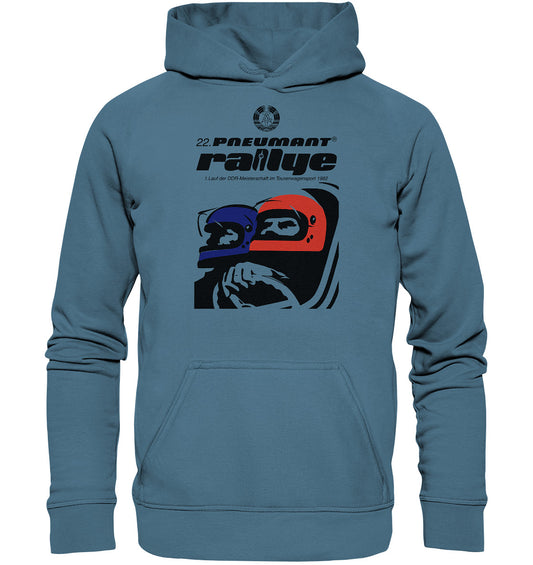 DDR Ostalgie Kapuze / Hoodie Unisex • 22. PNEUMANT RALLYE 1982 (ORIGINAL DDR-PLAKAT)