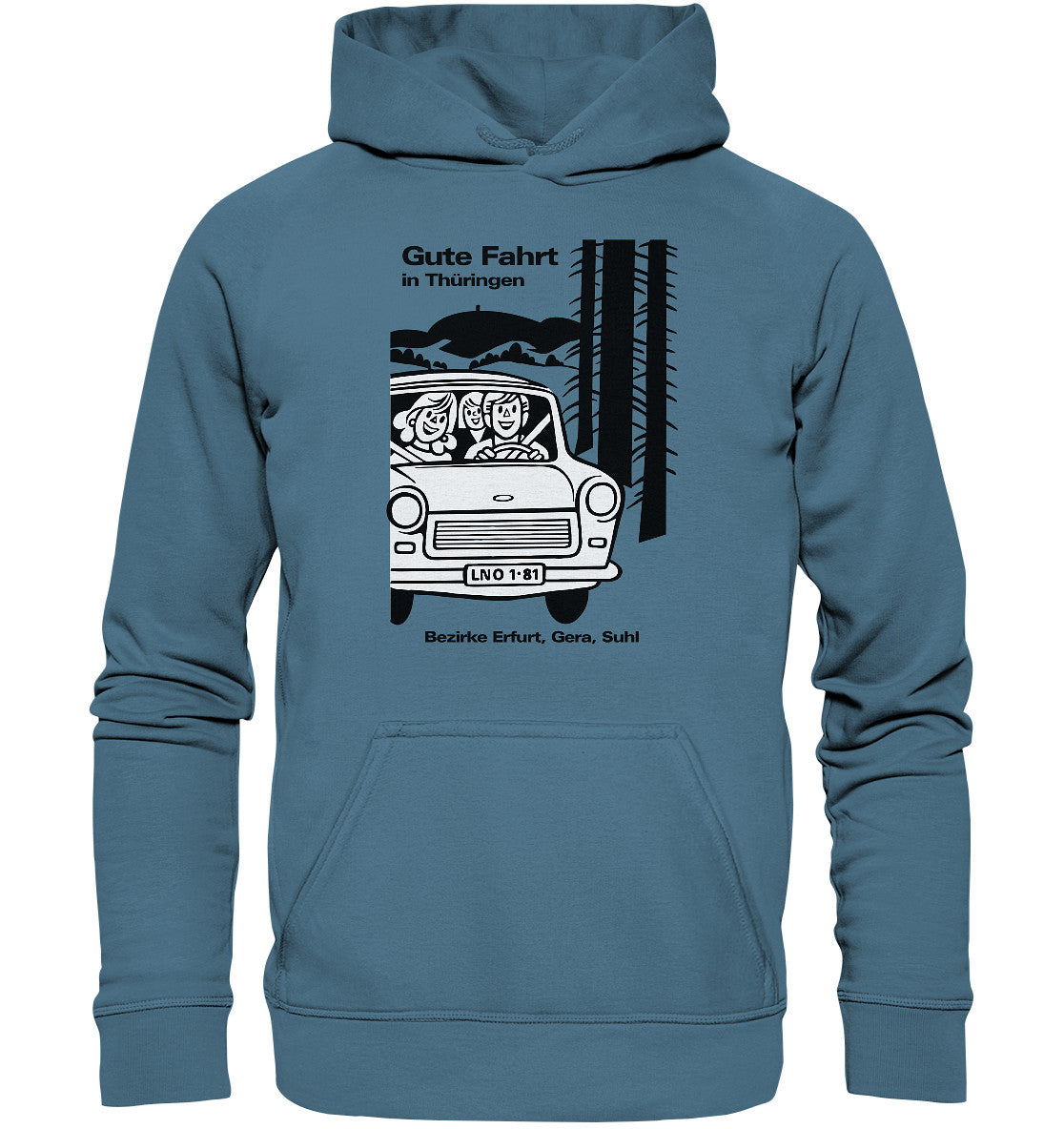 DDR Ostalgie Kapuze / Hoodie Unisex • GUTE FAHRT IN THÜRINGEN