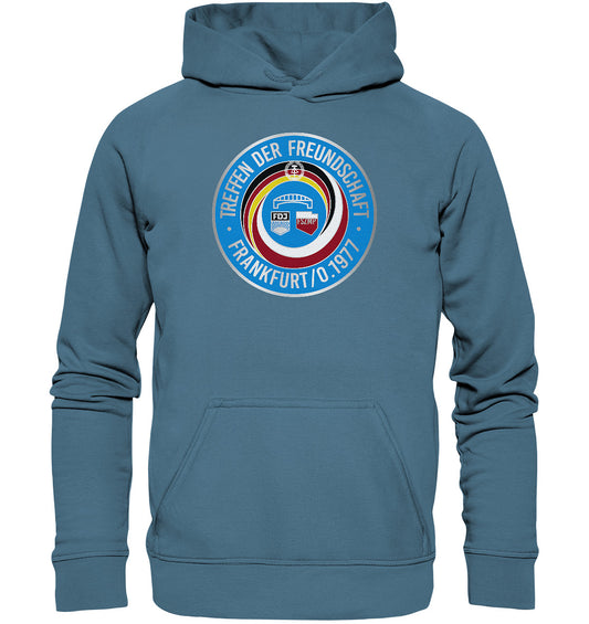DDR Ostalgie Kapuze / Hoodie Unisex • TREFFEN DER FREUNDSCHAFT - JUGEND DER DDR & VR POLEN 1977