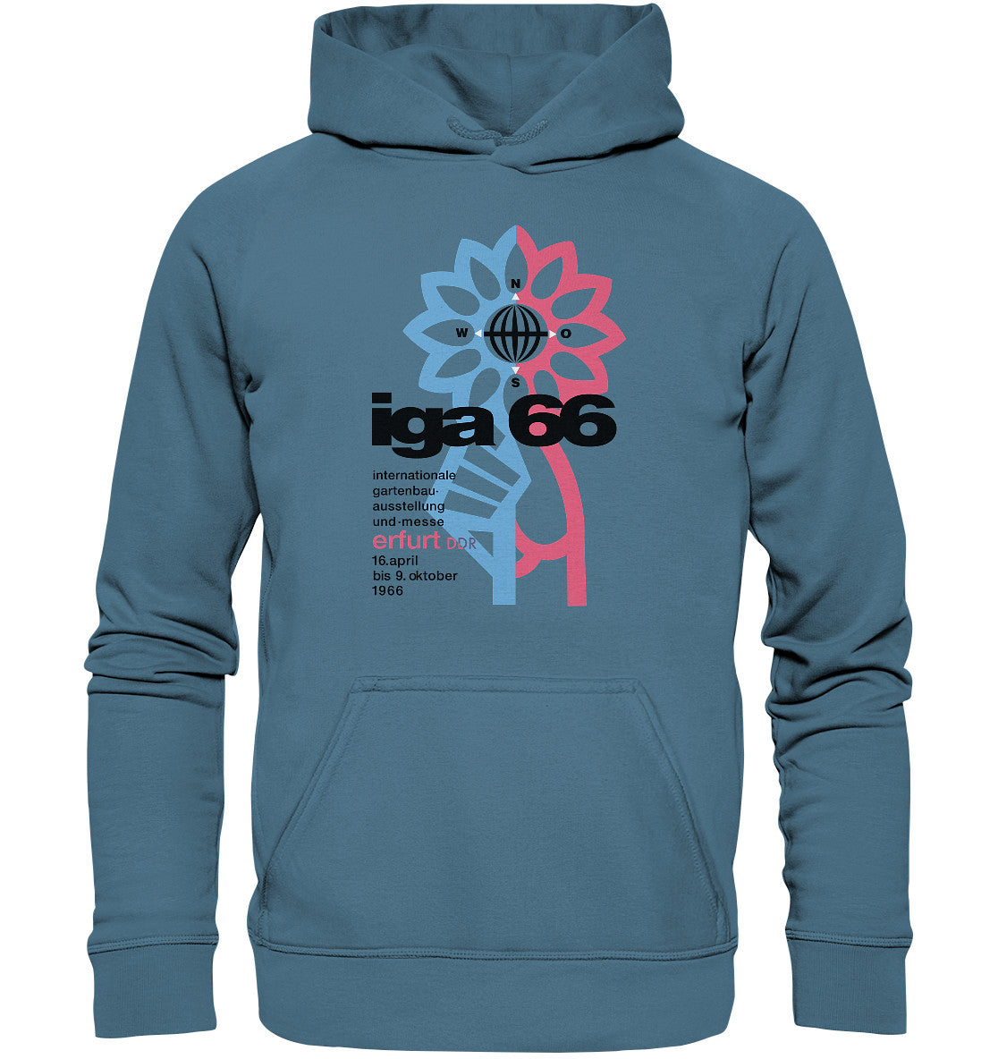 DDR Ostalgie Kapuze / Hoodie Unisex • IGA ERFURT 1966
