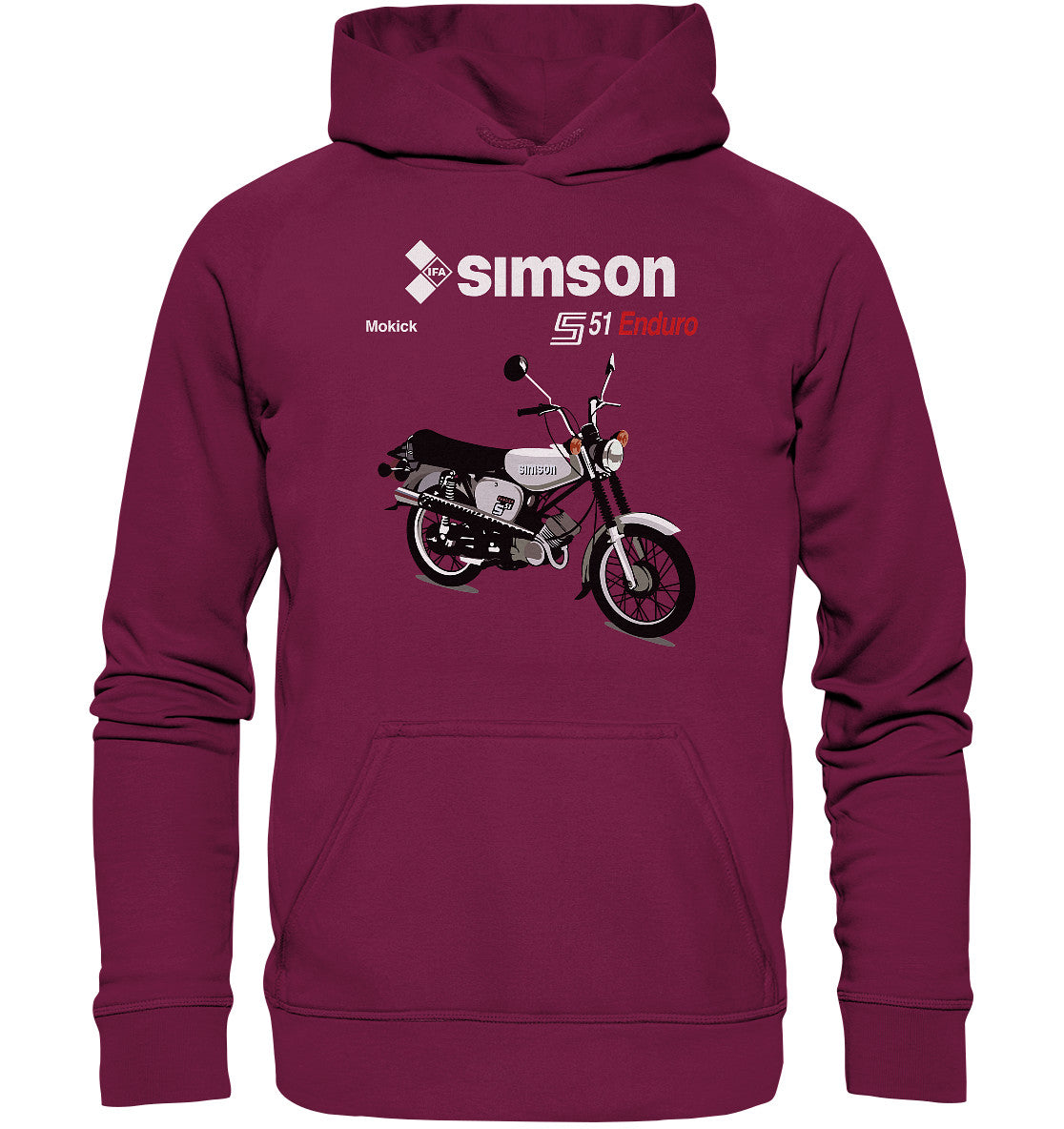 DDR Ostalgie Kapuze / Hoodie Unisex • SIMSON ENDURO - ORIGINAL PROSPEKT