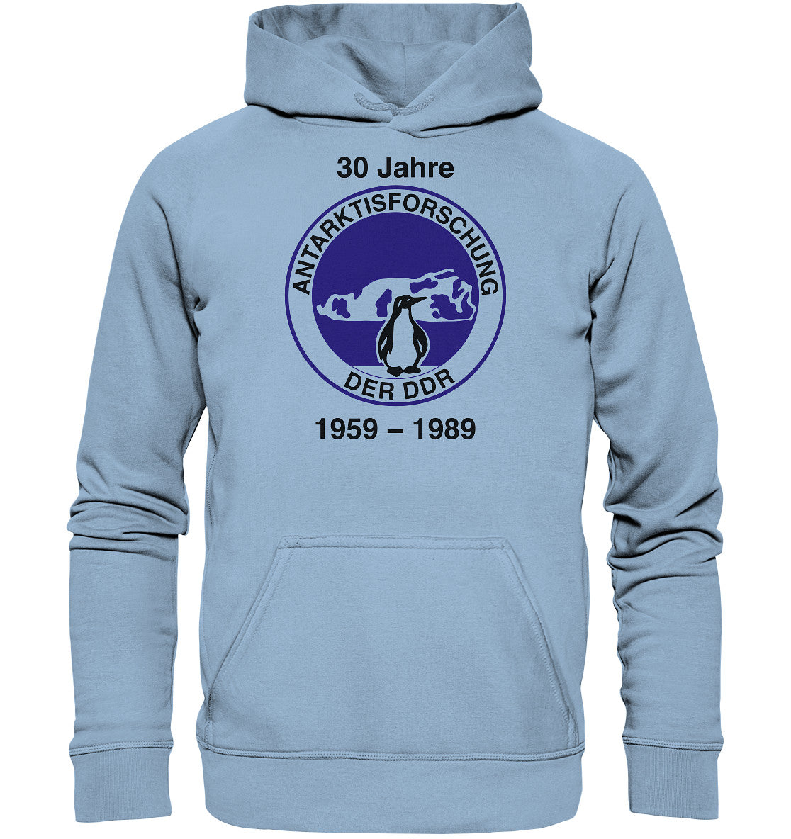 DDR Ostalgie Kapuze / Hoodie Unisex • 30 JAHRE ANTARKTISFORSCHUNG DER DDR - 1989