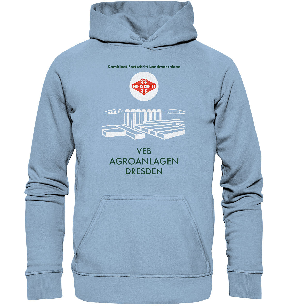 DDR Ostalgie Kapuze / Hoodie Unisex • VEB AGROANLAGEN DRESDEN
