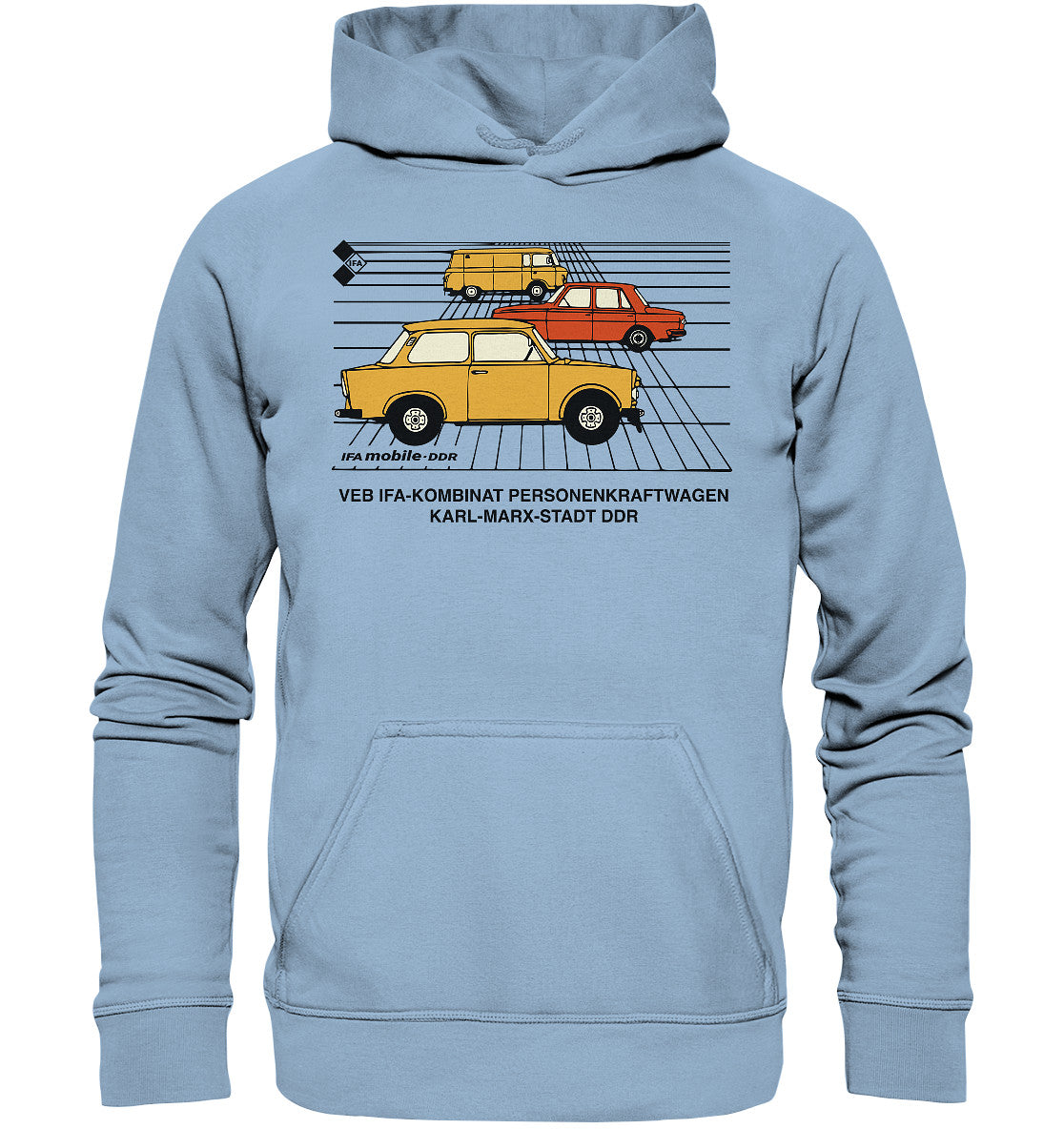 DDR Ostalgie Kapuze / Hoodie Unisex • IFA MOBILE DDR - ORIGINALWERBUNG