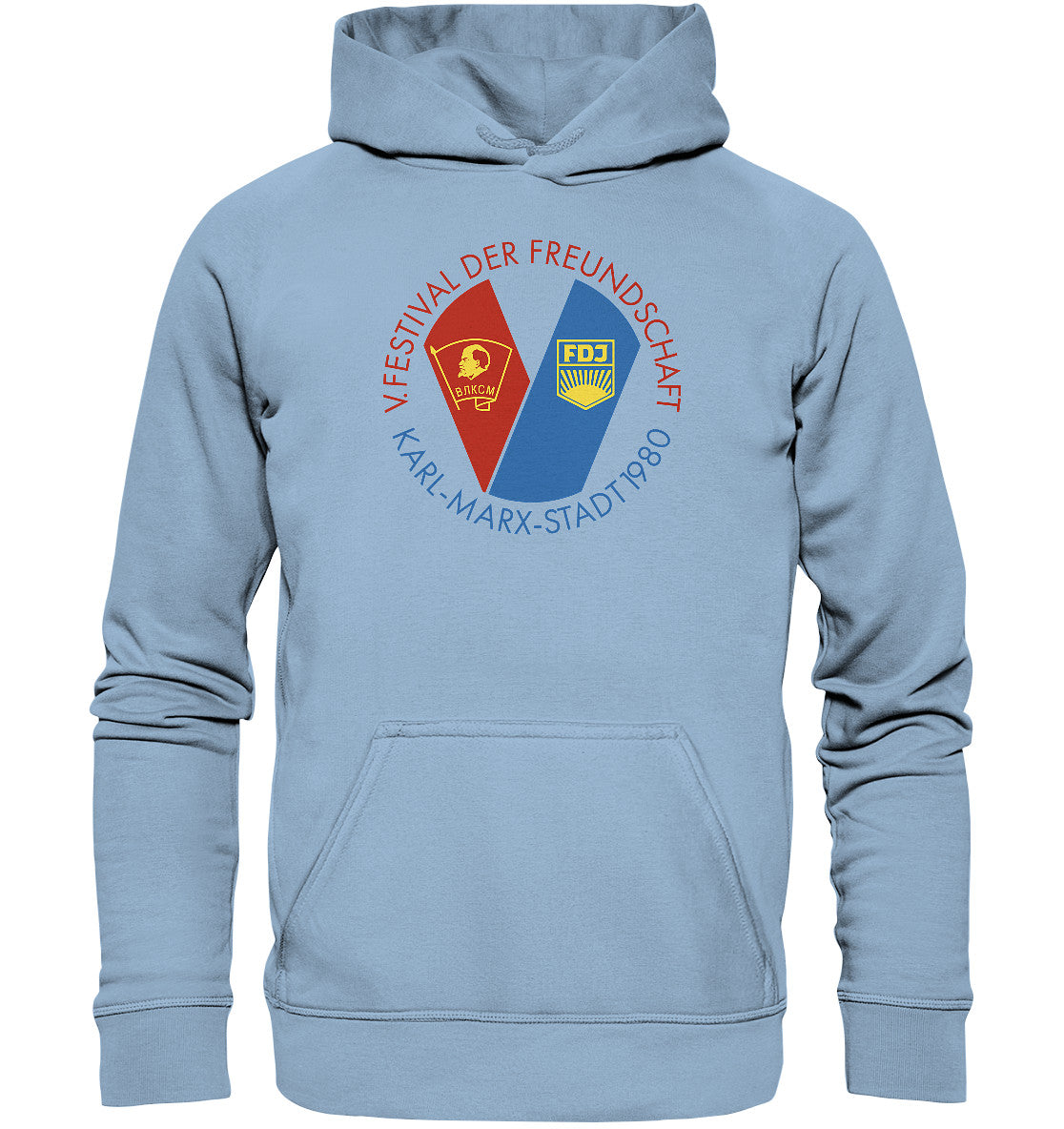 DDR Ostalgie Kapuze / Hoodie Unisex • 5. FESTIVAL DER FREUNDSCHAFT - KARL-MARX-STADT