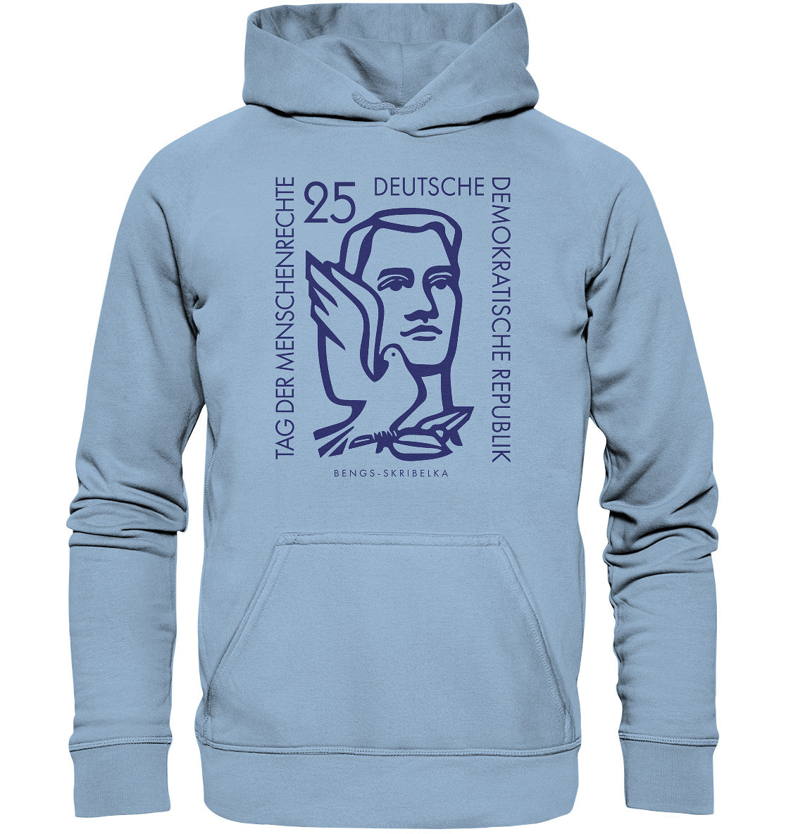 DDR Ostalgie Kapuze / Hoodie Unisex • DDR BRIEFMARKE - TAG DER MENSCHENRECHTE