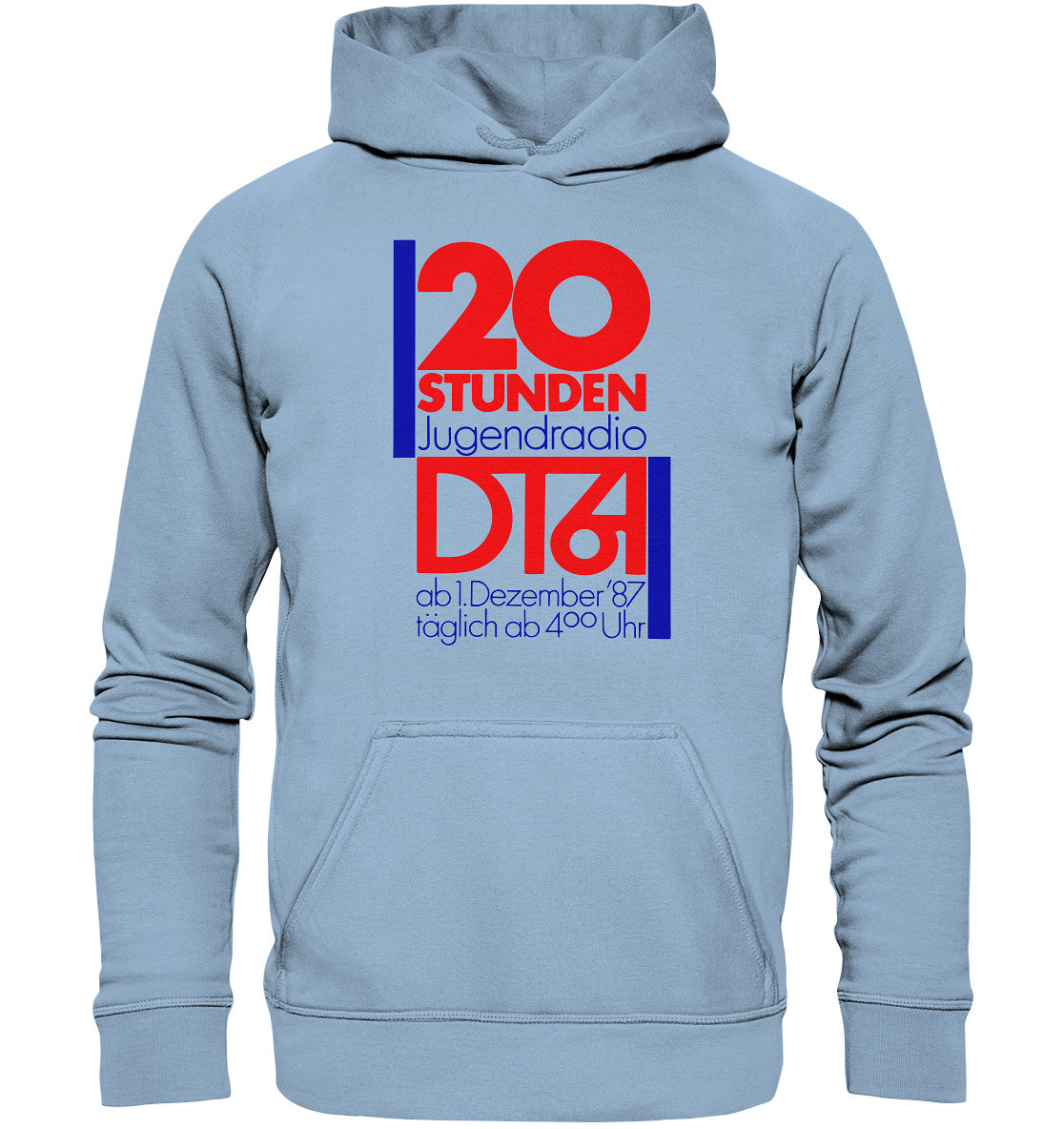 DDR Ostalgie Kapuze / Hoodie Unisex • 20 STUNDEN JUGENDRADIO DT64