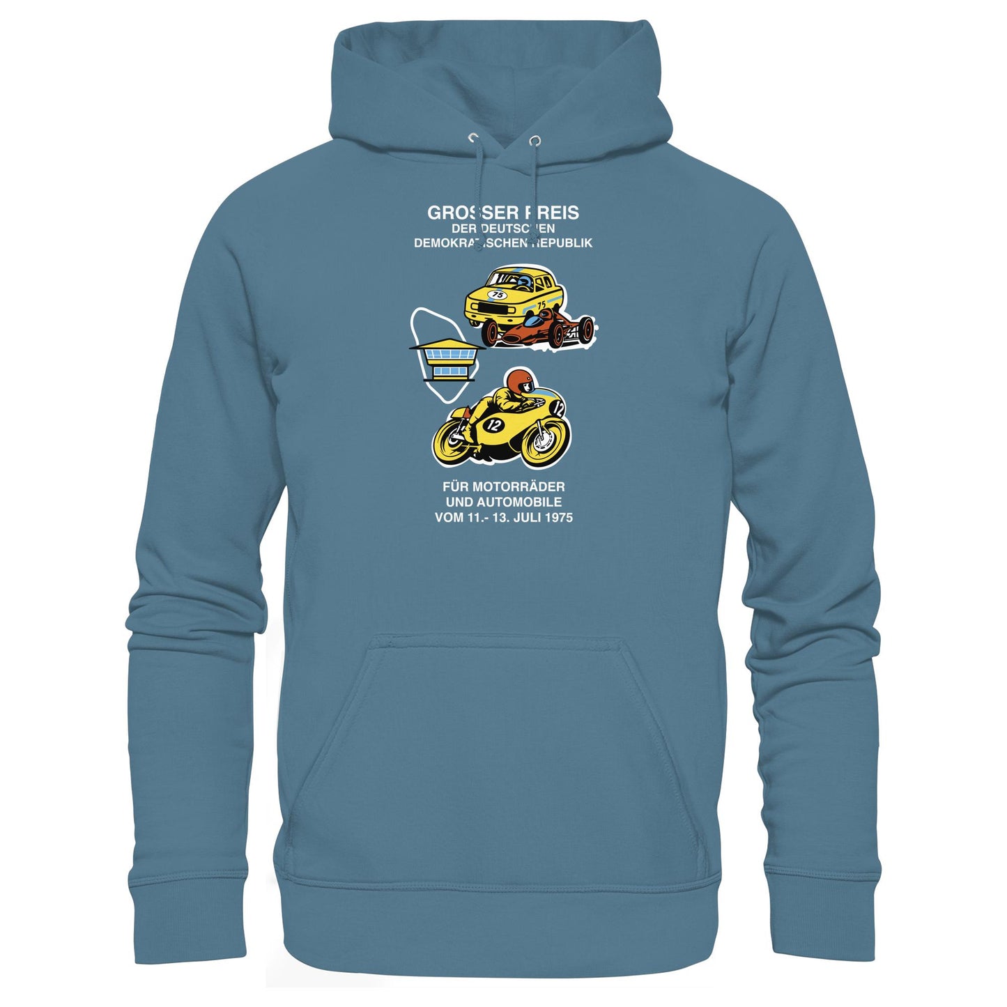 DDR Ostalgie Kapuze / Hoodie Unisex • GROSSER PREIS DER DDR 1975