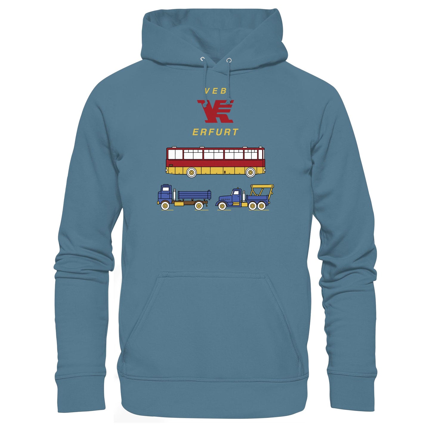 DDR Ostalgie Kapuze / Hoodie Unisex • VEB VERKEHRSKOMBINAT ERFURT