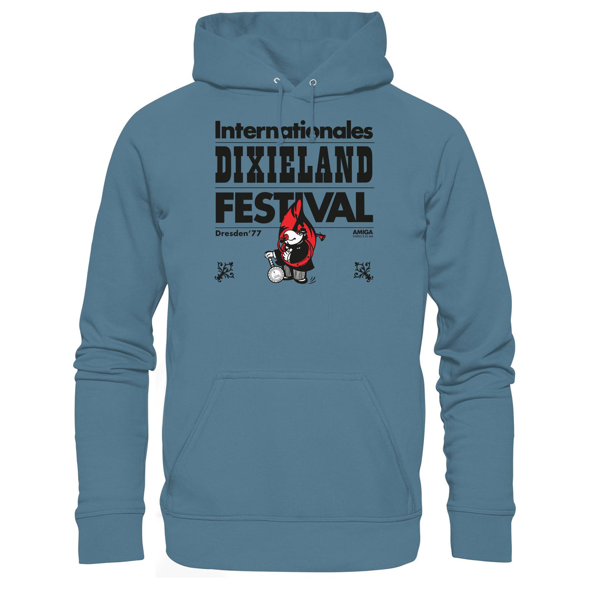 DDR Ostalgie Kapuze / Hoodie Unisex • INTERNATIONALES DIXIELAND FESTIVAL DRESDEN 1977