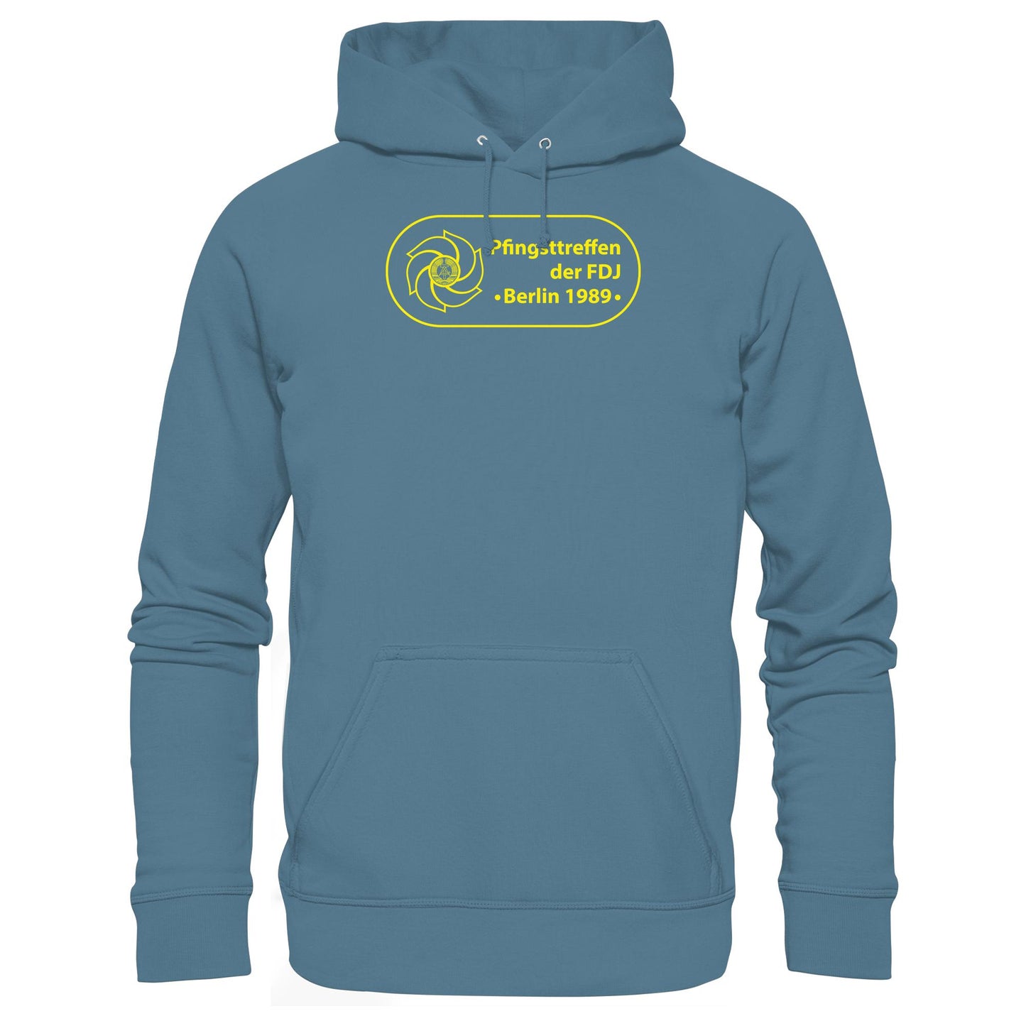 DDR Ostalgie Kapuze / Hoodie Unisex • PFINGSTTREFFEN DER FDJ, BERLIN 1989