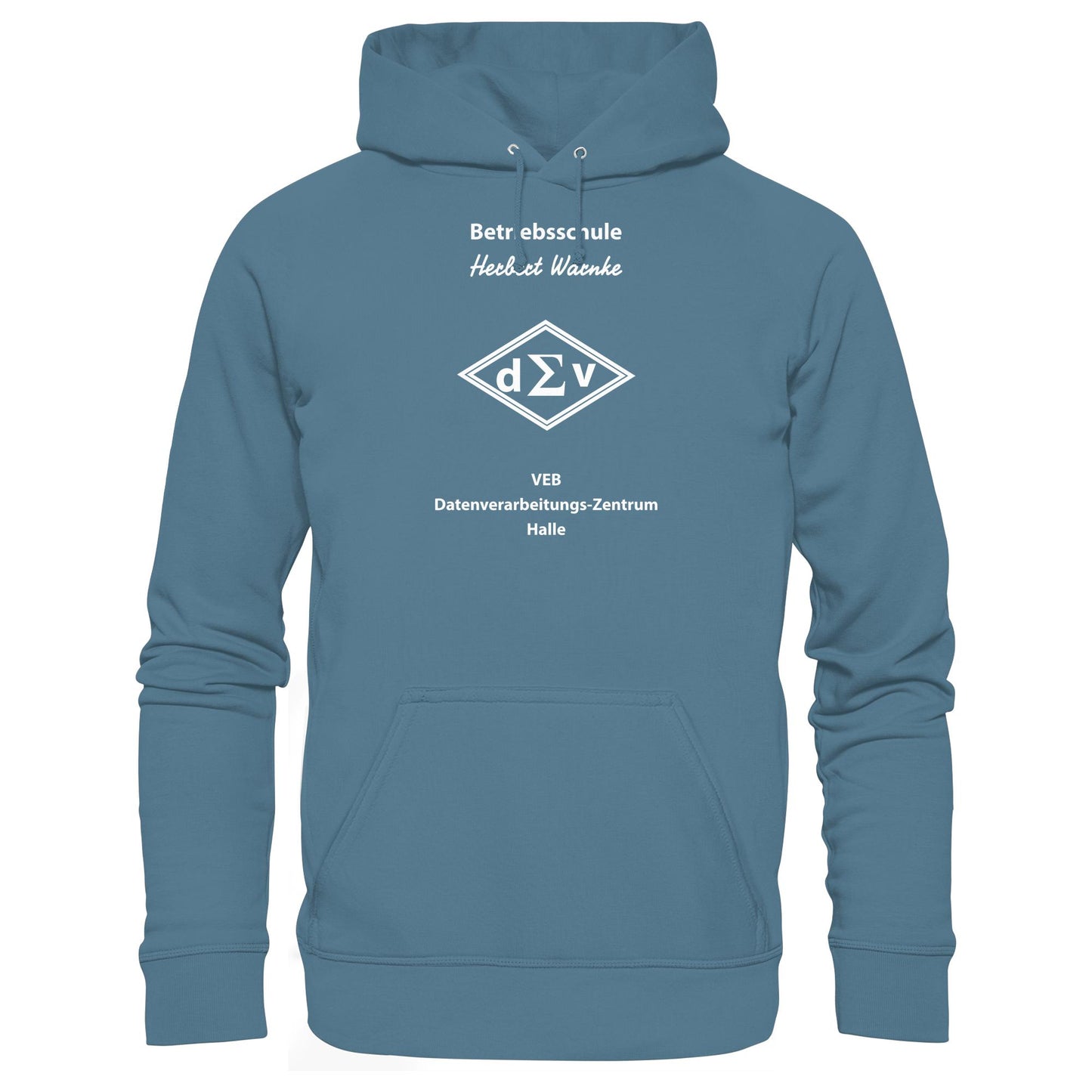 DDR Ostalgie Kapuze / Hoodie Unisex • BETRIEBSSCHULE VEB DATENBERARBEITUNG HALLE