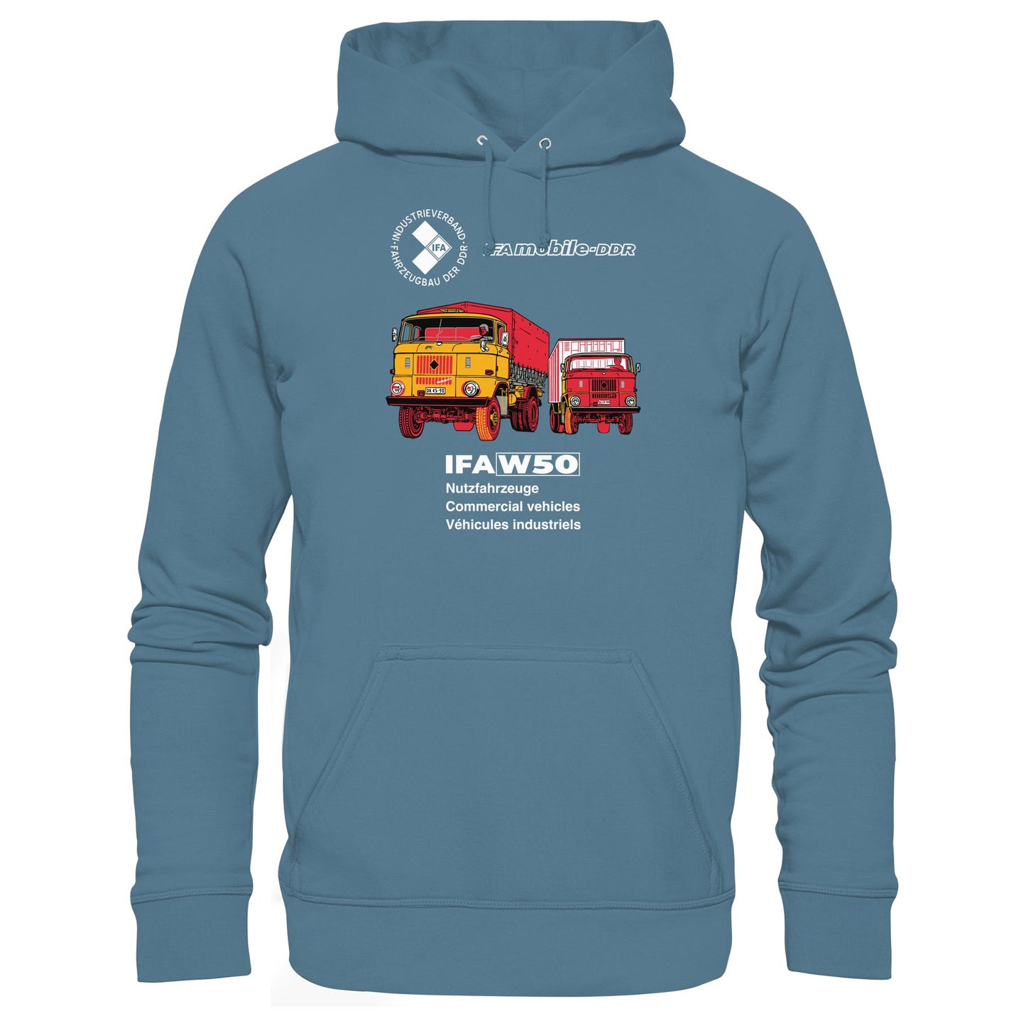 DDR Ostalgie Kapuze / Hoodie Unisex • IFA W50 (ORIGINAL POSTER)