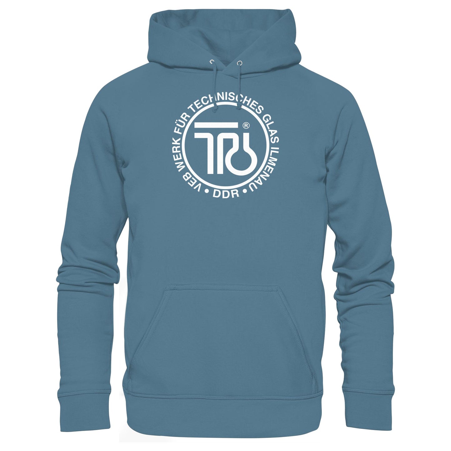 DDR Ostalgie Kapuze / Hoodie Unisex • VEB WERK FÜR TECHNISCHES GLAS ILMENAU