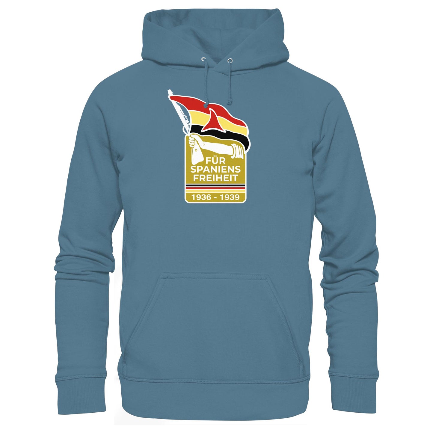 DDR Ostalgie Kapuze / Hoodie Unisex • FÜR SPANIENS FREIHEIT - ABZEICHEN SPANIENKÄMPFER