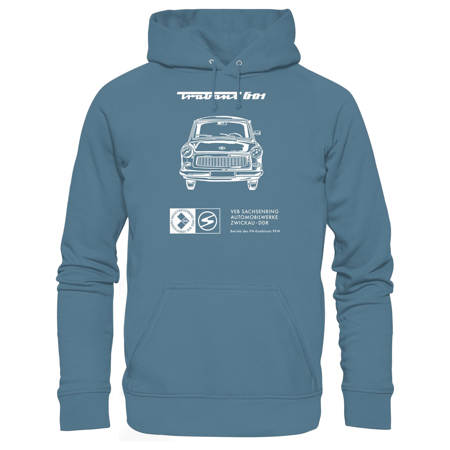 DDR Ostalgie Kapuze / Hoodie Unisex • TRABANT 601 (ORIGINAL TITEL BETRIEBSANLEITUNG)