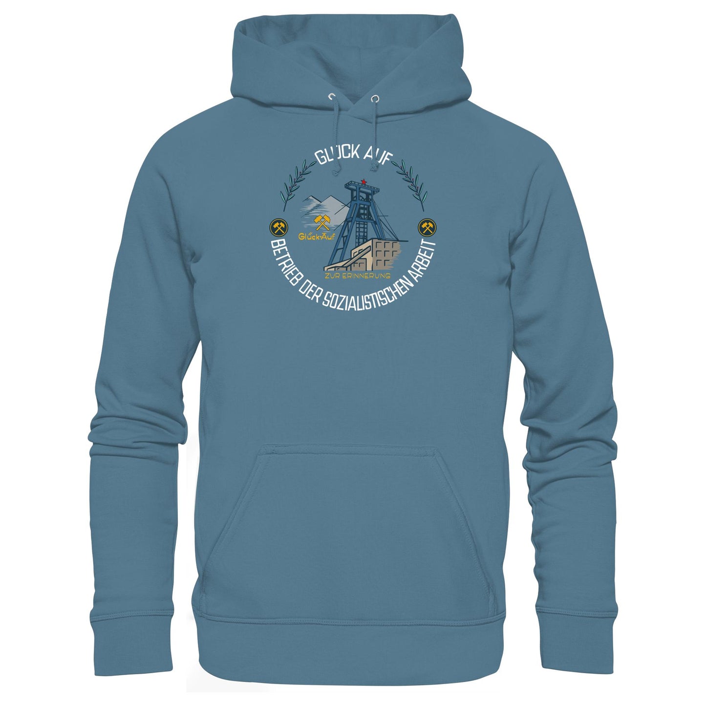 DDR Ostalgie Kapuze / Hoodie Unisex • WISMUT - GLÜCK AUF