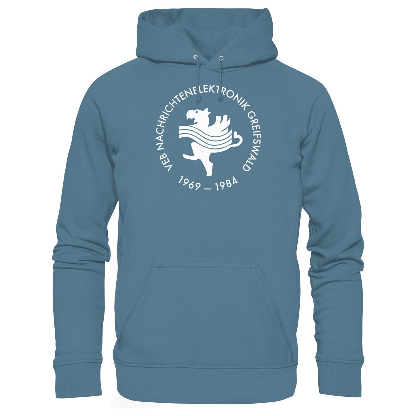 DDR Ostalgie Kapuze / Hoodie Unisex • VEB NACHRICHTENELEKTRONIK GREIFSWALD