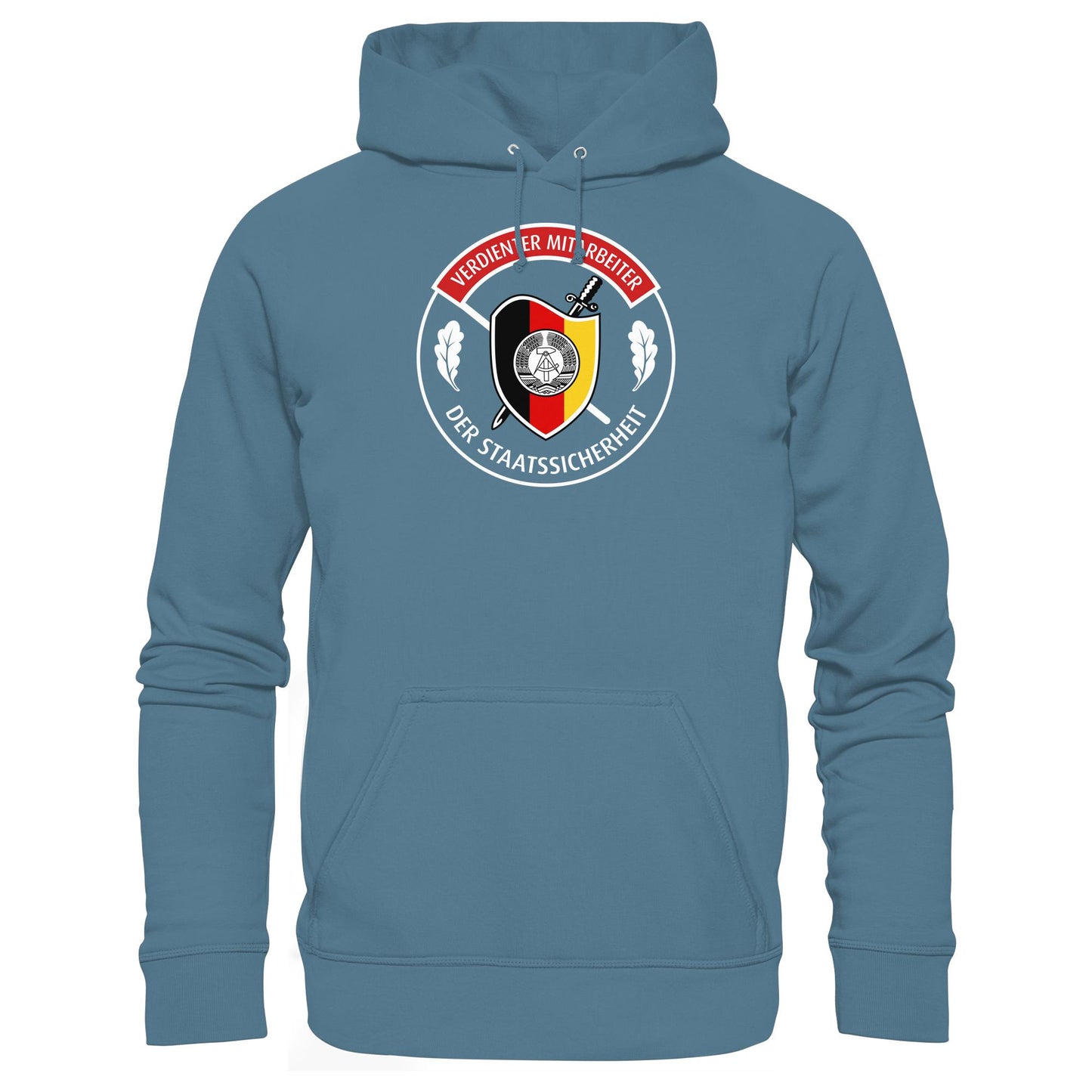 DDR Ostalgie Kapuze / Hoodie Unisex • VERDIENTER MITARBEITER DER STAATSSICHERHEIT (ORIGINAL ORDEN)