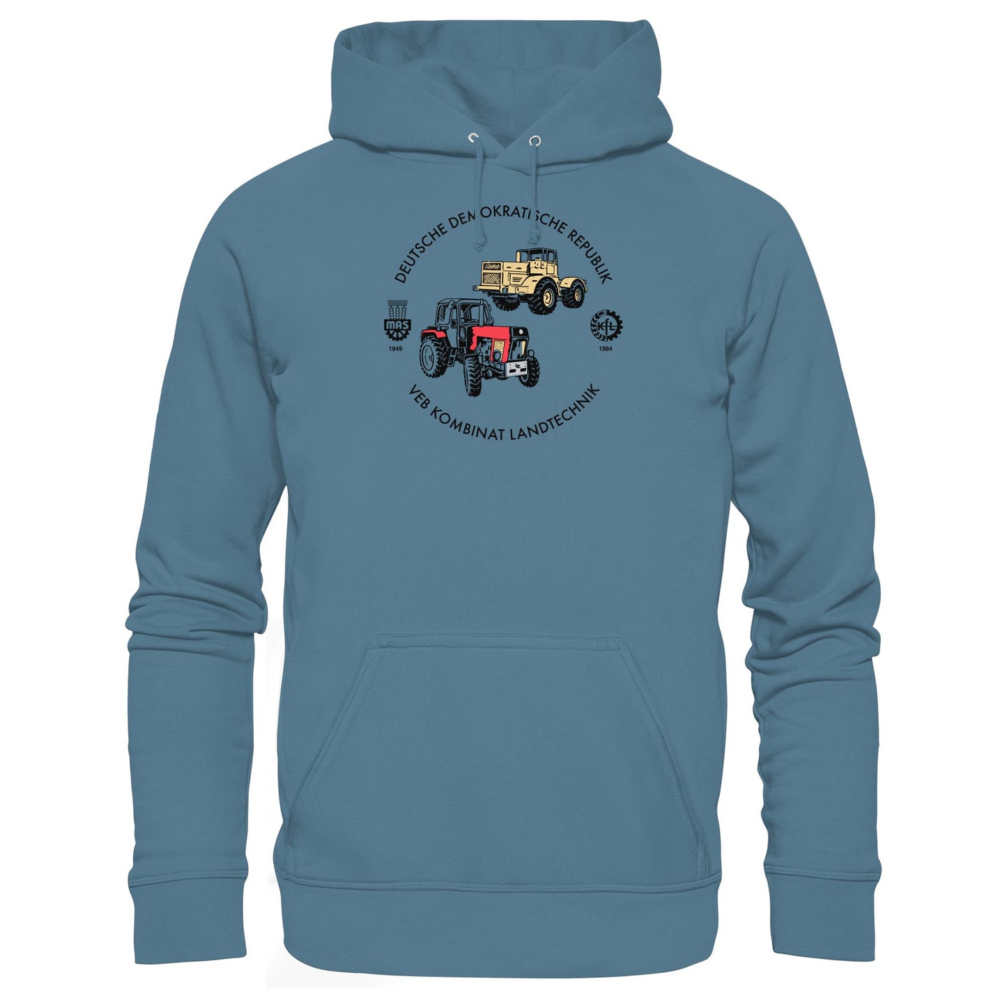 DDR Ostalgie Kapuze / Hoodie Unisex • VEB KOMBINAT LANDTECHNIK (ORIGINAL GEDÄCHTNISTELLER)