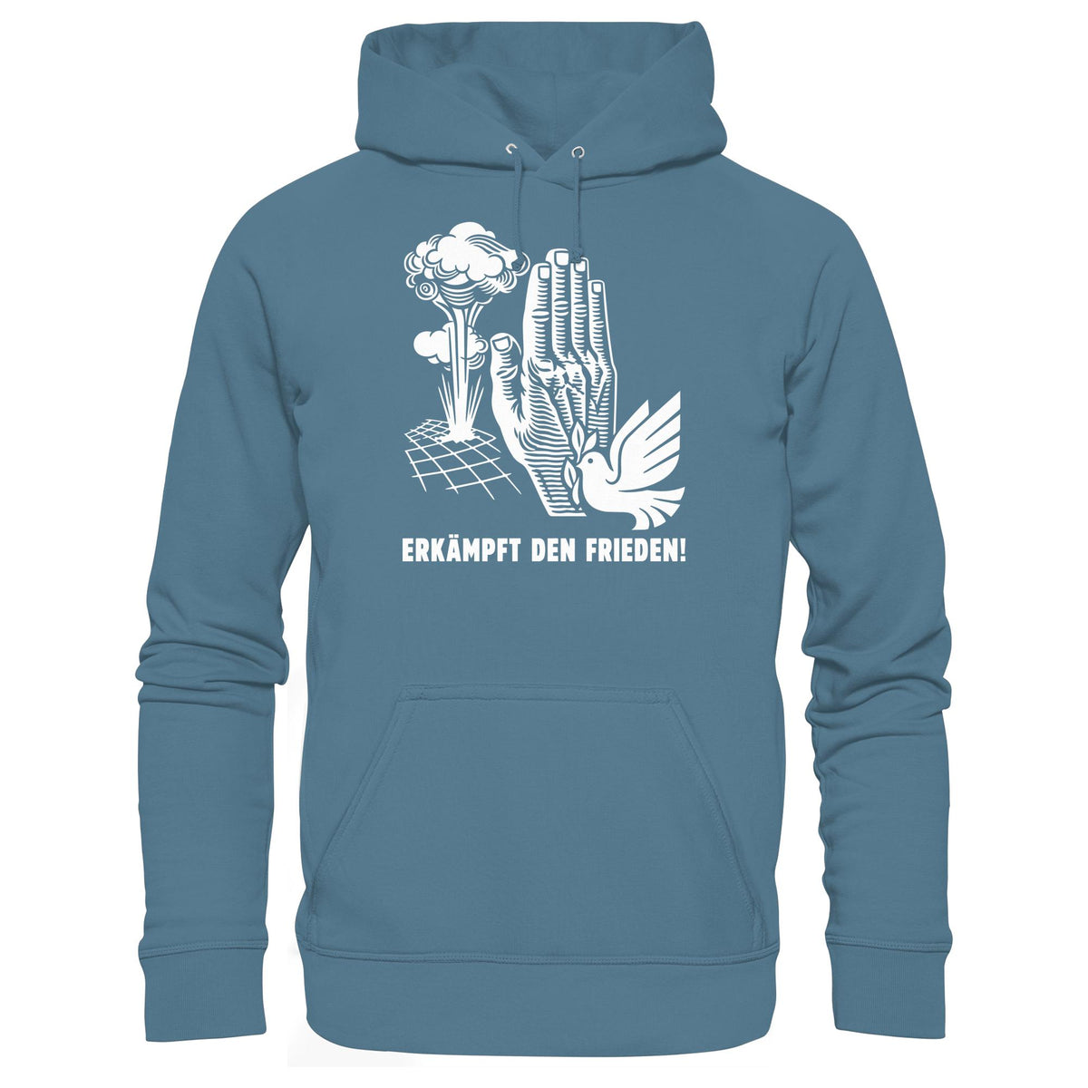 DDR Ostalgie Kapuze / Hoodie Unisex • ERKÄMPFT DEN FRIEDEN! (ORIGINAL-PLAKAT)