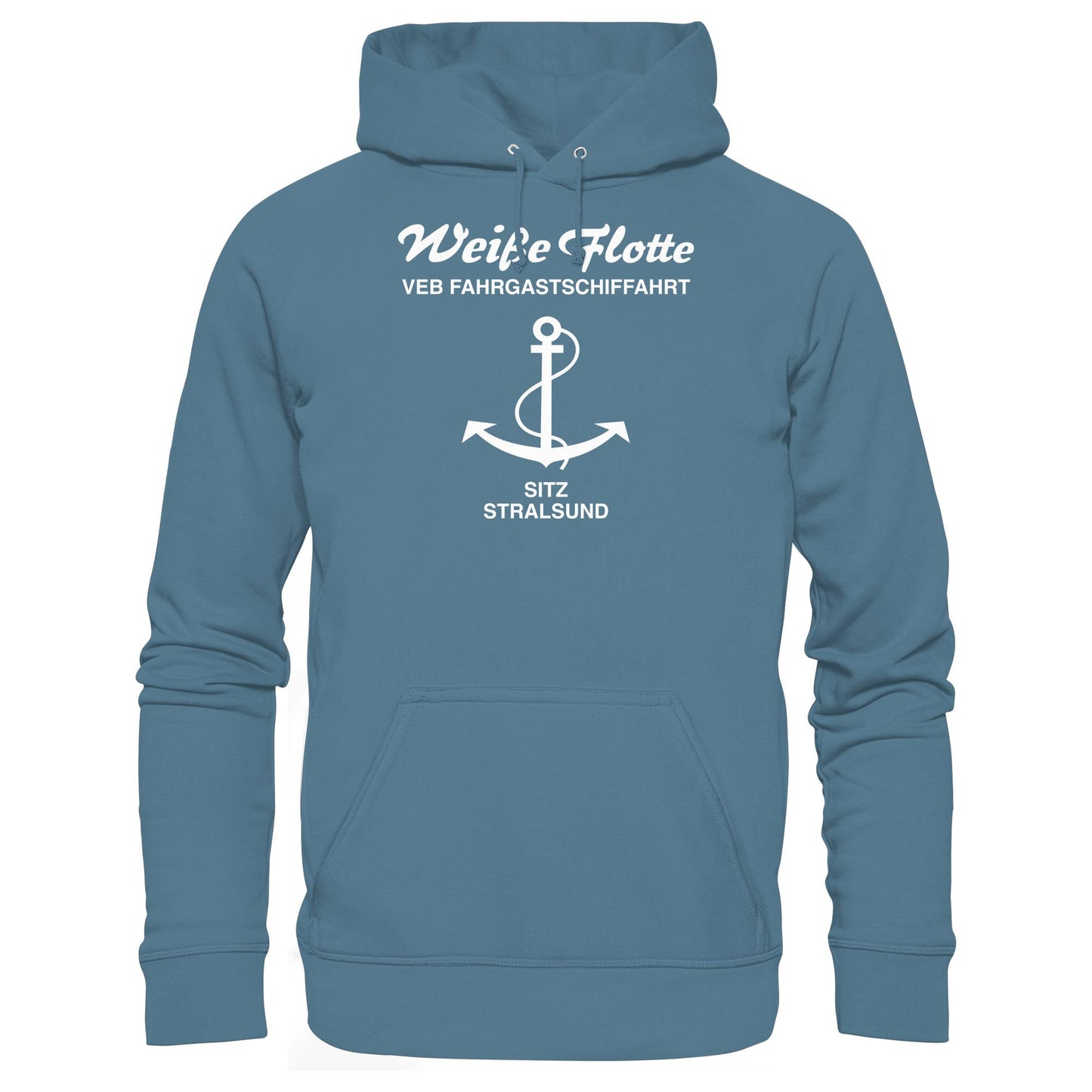 DDR Ostalgie Kapuze / Hoodie Unisex • VEB FAHRGASTSCHIFFAHRT, STRALSUND