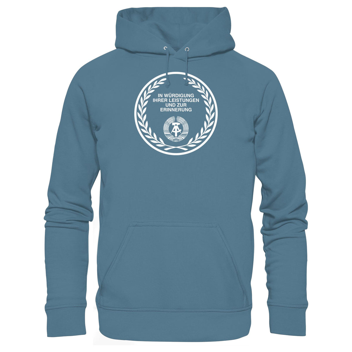 DDR Ostalgie Kapuze / Hoodie Unisex • EHRENMÜNZE - IN WÜRDIGUNG IHRER LEISTUNGEN