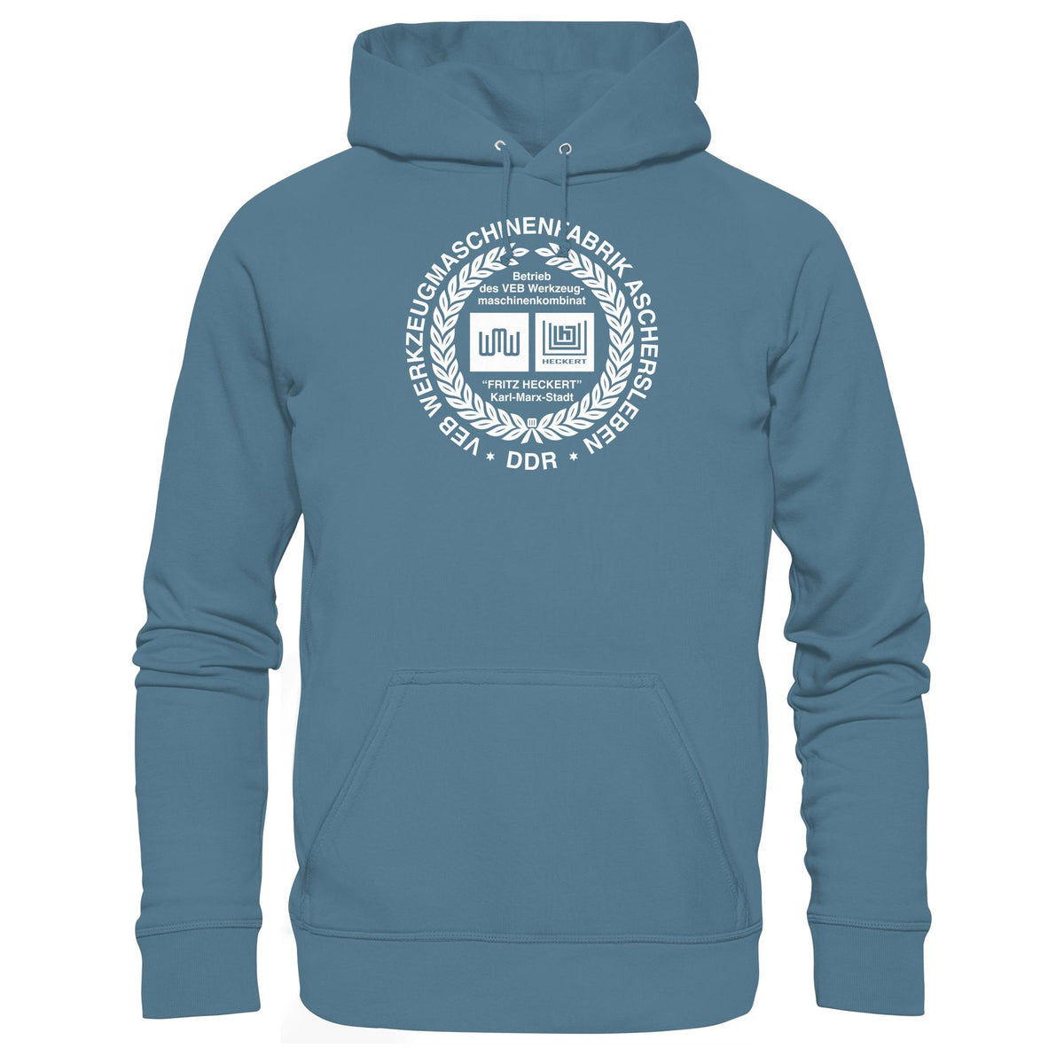 DDR Ostalgie Kapuze / Hoodie Unisex • VEB WERKZEUGMASCHINENKOMBINAT FRITZ HECKERT - ASCHERSLEBEN