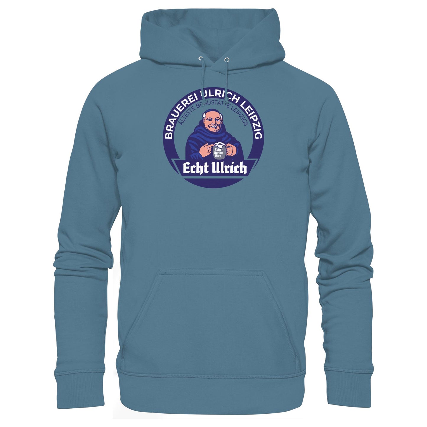 DDR Ostalgie Kapuze / Hoodie Unisex • ECHT ULRICH BIER LEIPZIG (ORIGINAL BIERDECKEL)