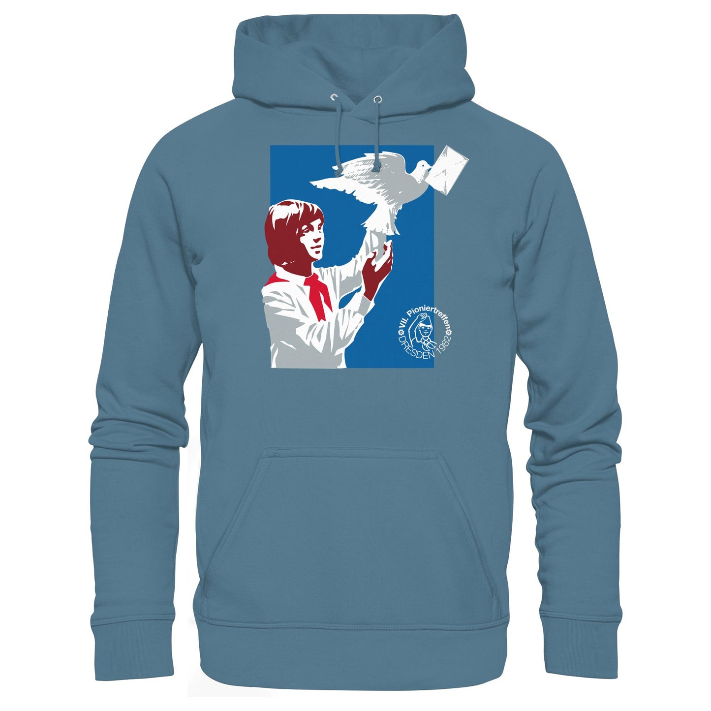 DDR Ostalgie Kapuze / Hoodie Unisex • GEDENKBLATT - FRIEDEN, DRESDEN 1982
