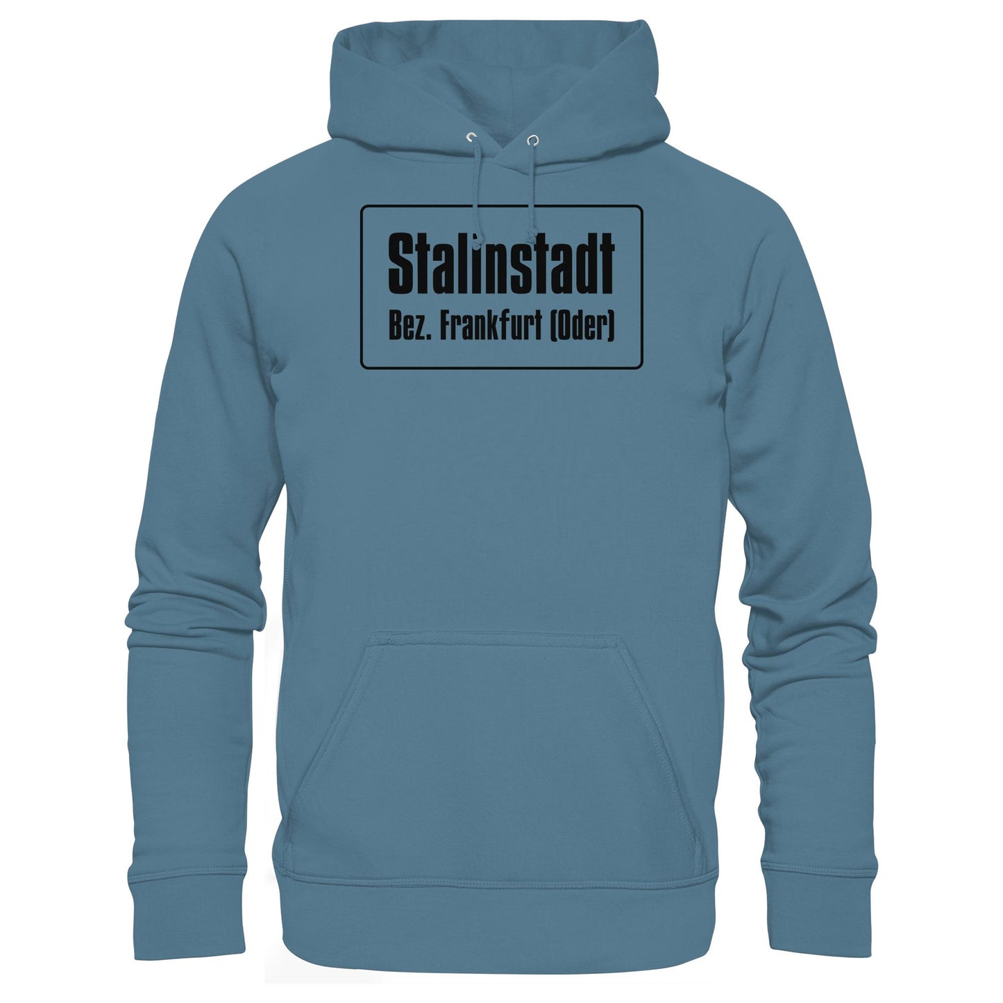 DDR Ostalgie Kapuze / Hoodie Unisex • STALINSTADT - EISENHÜTTENKOMBINAT OST EKO (ORIGINAL-SCHILD)