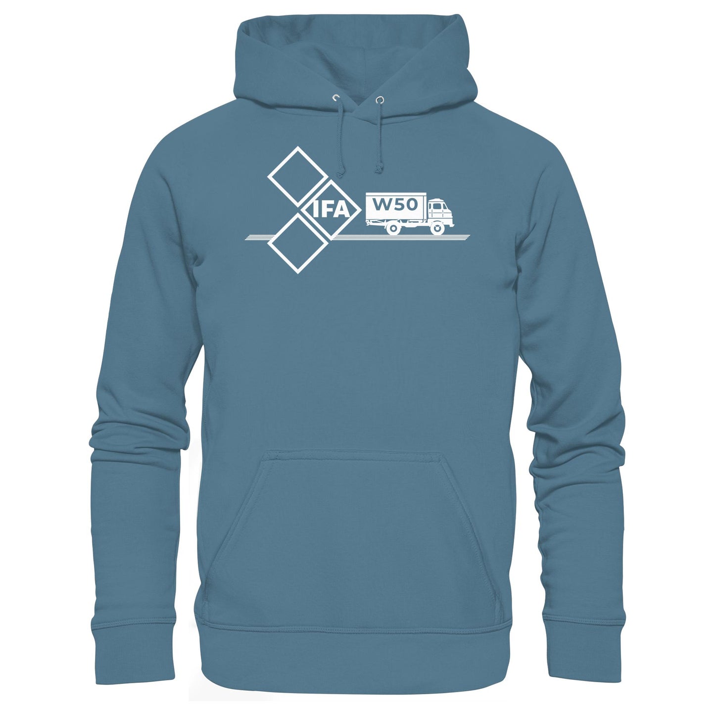DDR Ostalgie Kapuze / Hoodie Unisex • IFA W50 (ORIGINAL SCHILD)