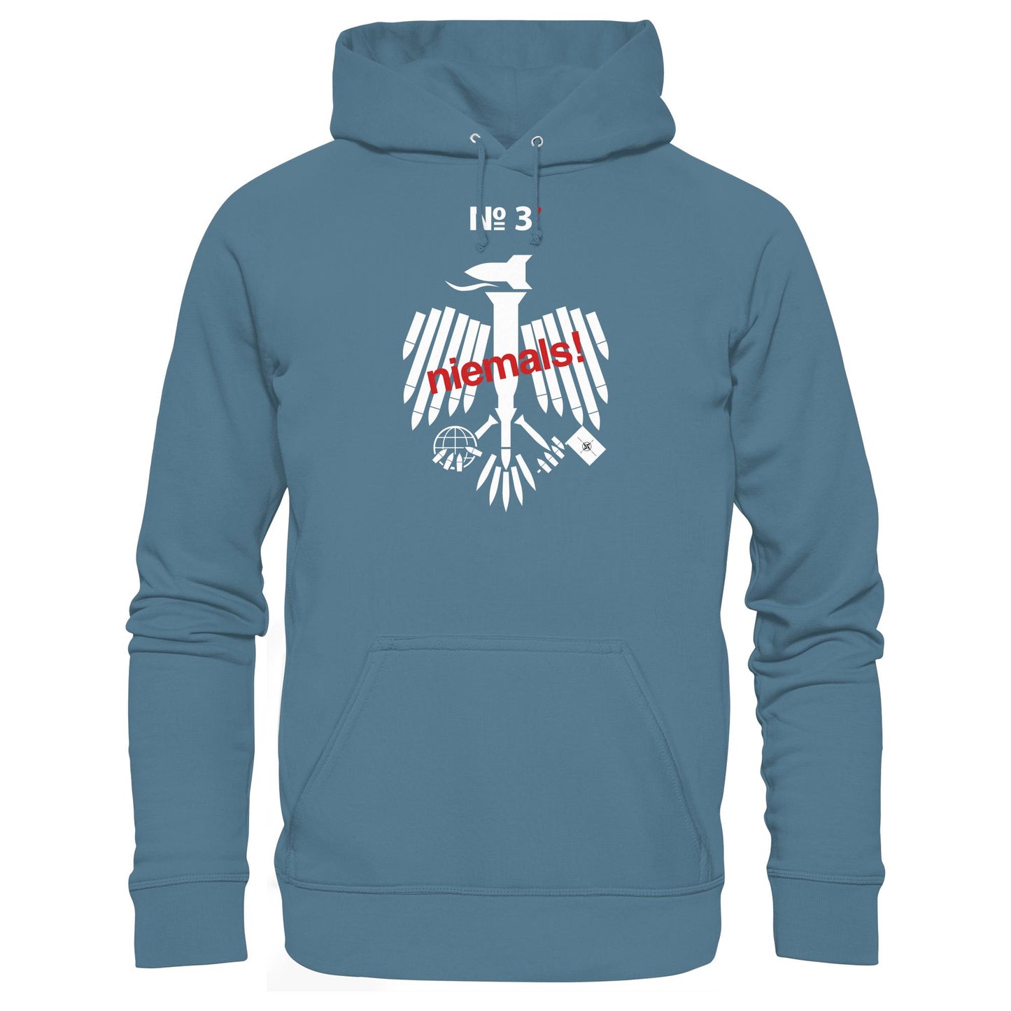 DDR Ostalgie Kapuze / Hoodie Unisex • 3. WELTKRIEG NIEMALS! ANTI-NATO (ORIGINAL POSTER)