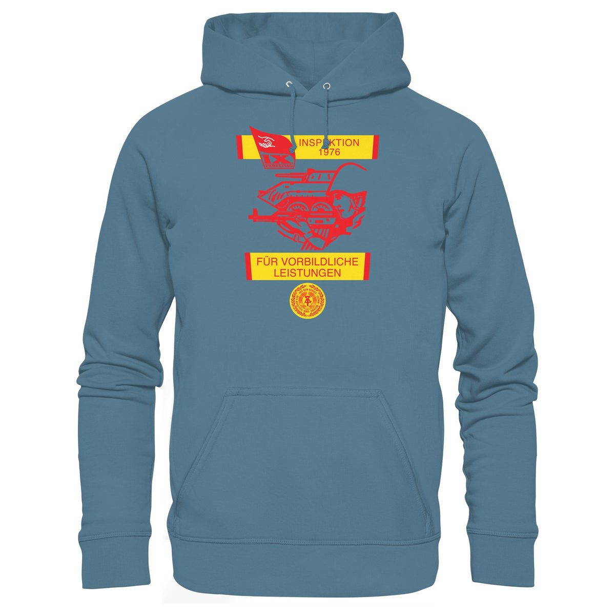 DDR Ostalgie Kapuze / Hoodie Unisex • NVA - WIMPEL FÜR VORBILDLICHE LEISTUNGEN 1976
