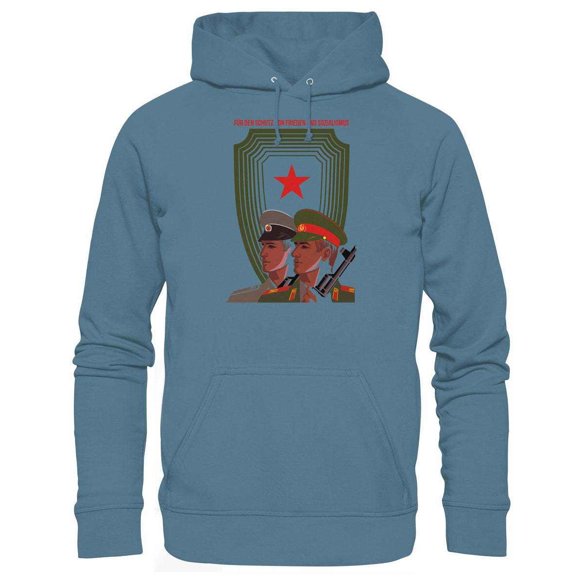 DDR Ostalgie Kapuze / Hoodie Unisex • NVA UND CA - FÜR DEN SCHUTZ VON FRIEDEN