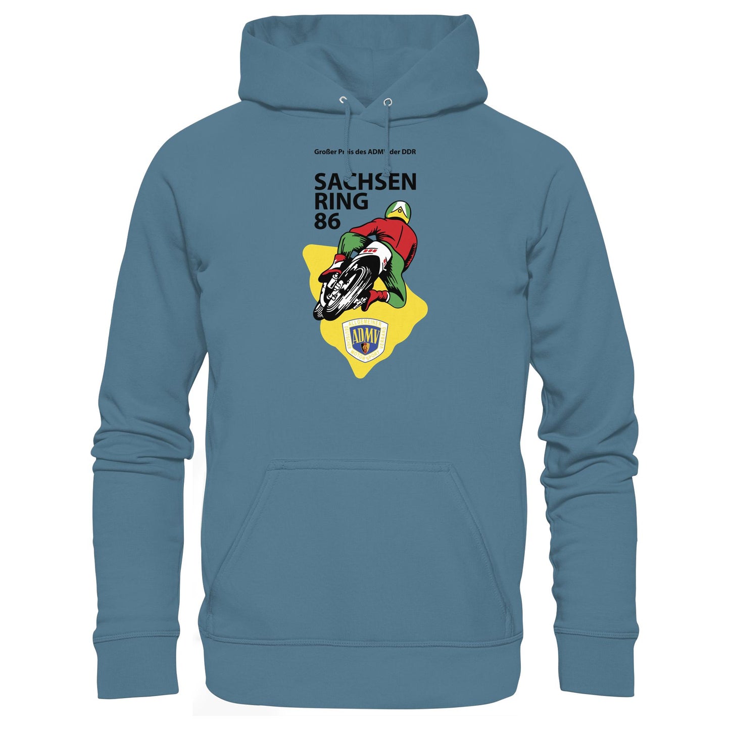 DDR Ostalgie Kapuze / Hoodie Unisex • GROSSER PREIS DER DDR - SACHSENRING 1986