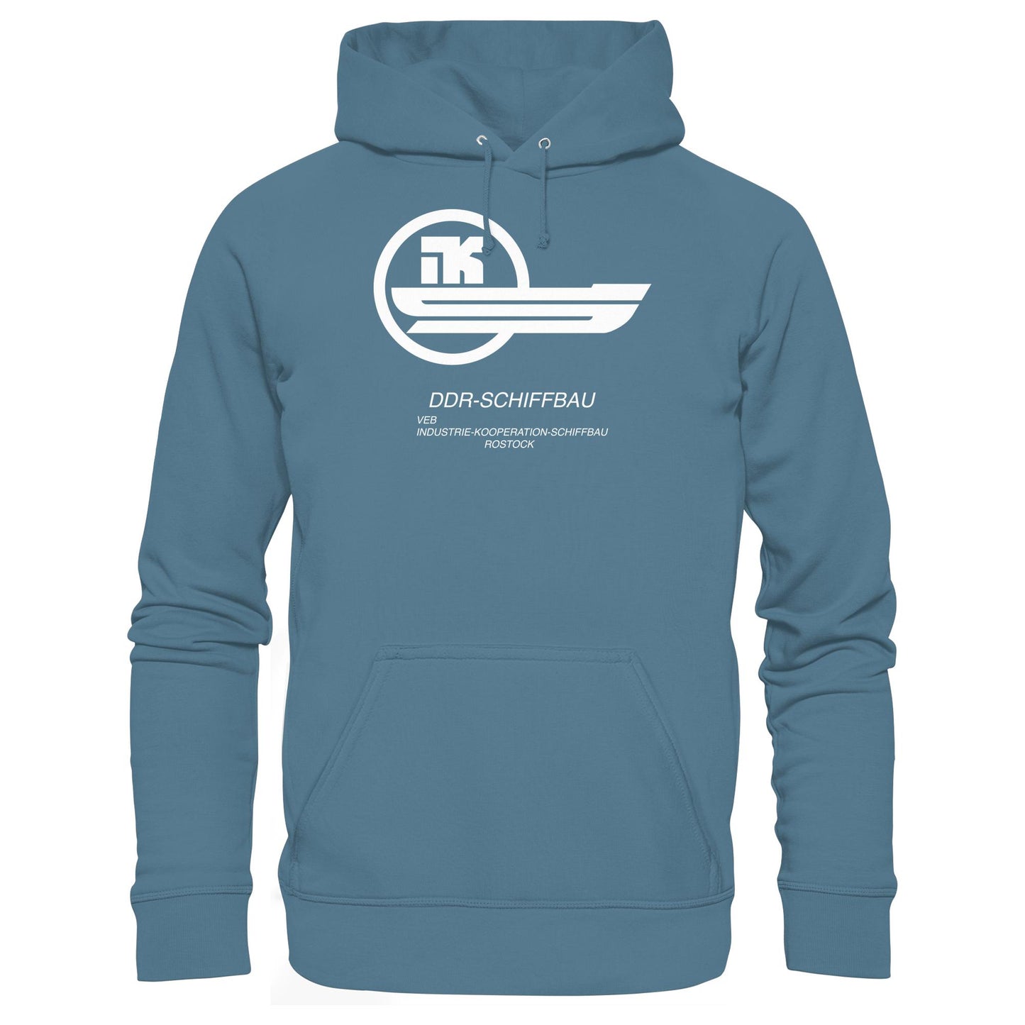 DDR Ostalgie Kapuze / Hoodie Unisex •  VEB INDUSTRIE-KOOPERATION SCHIFFBAU ROSTOCK