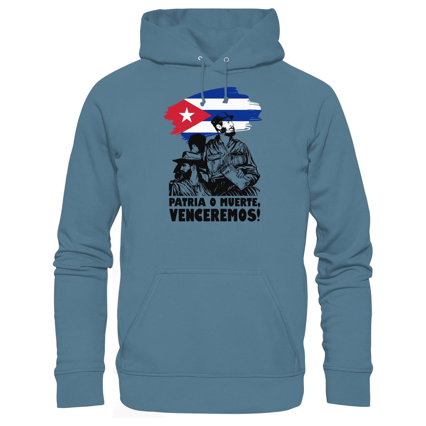 DDR Ostalgie Kapuze / Hoodie Unisex • KUBA - PATRIA O MUERTE, VENCEREMOS! (ORIGINAL PLAKAT)