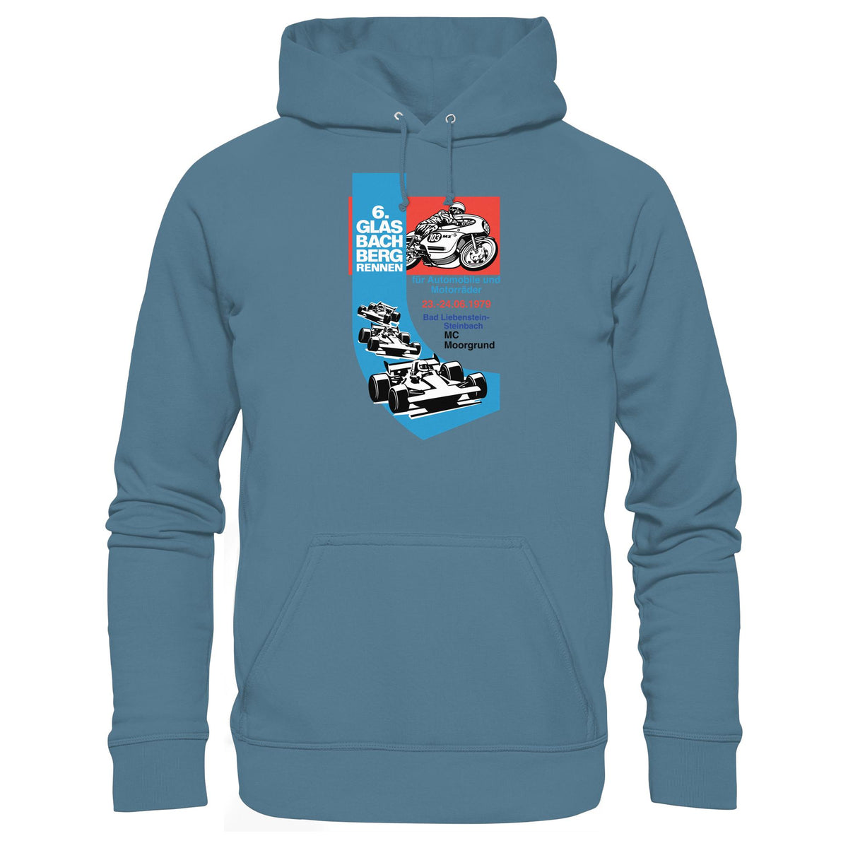 DDR Ostalgie Kapuze / Hoodie Unisex • 6. GLASBACHBERGRENNEN 1979