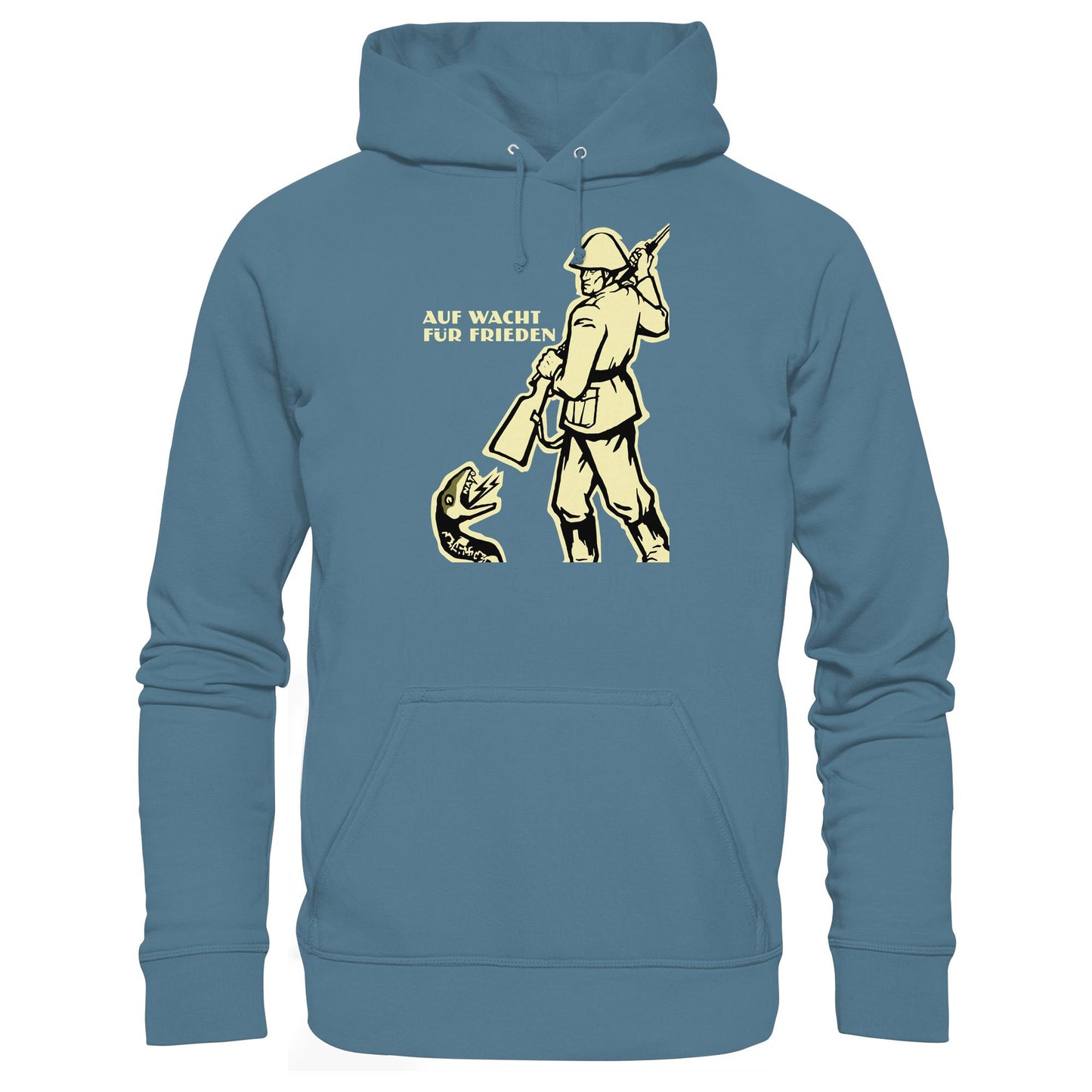 DDR Ostalgie Kapuze / Hoodie Unisex • NVA - AUF WACHT FÜR FRIEDEN, ANTI-NATO (ORIGINAL PLAKAT)