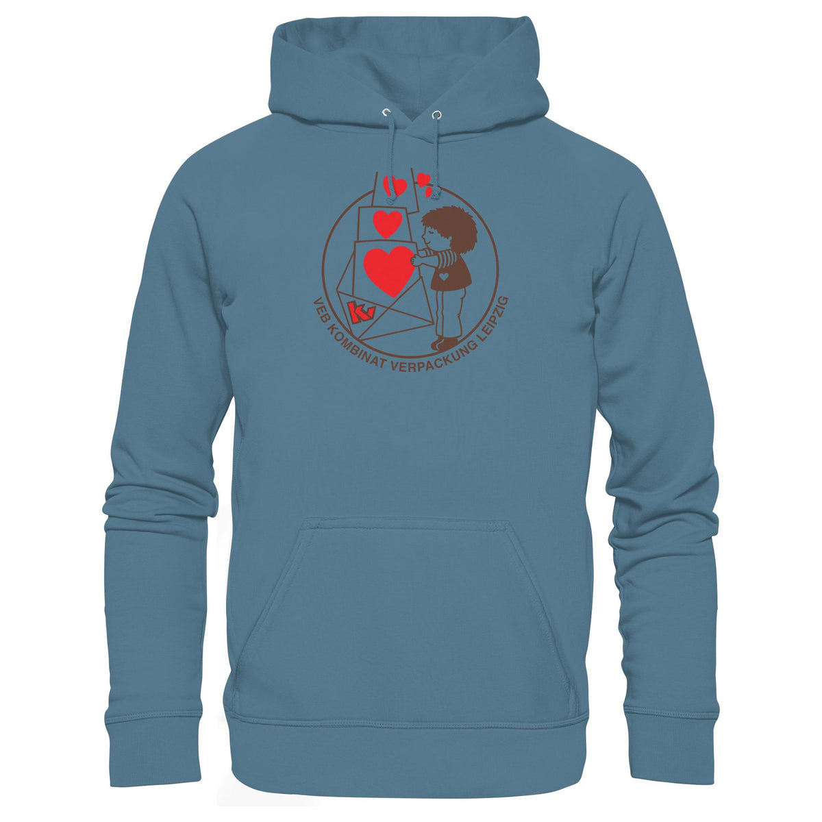 DDR Ostalgie Kapuze / Hoodie Unisex • VEB KOMBINAT VERPACKUNG LEIPZIG
