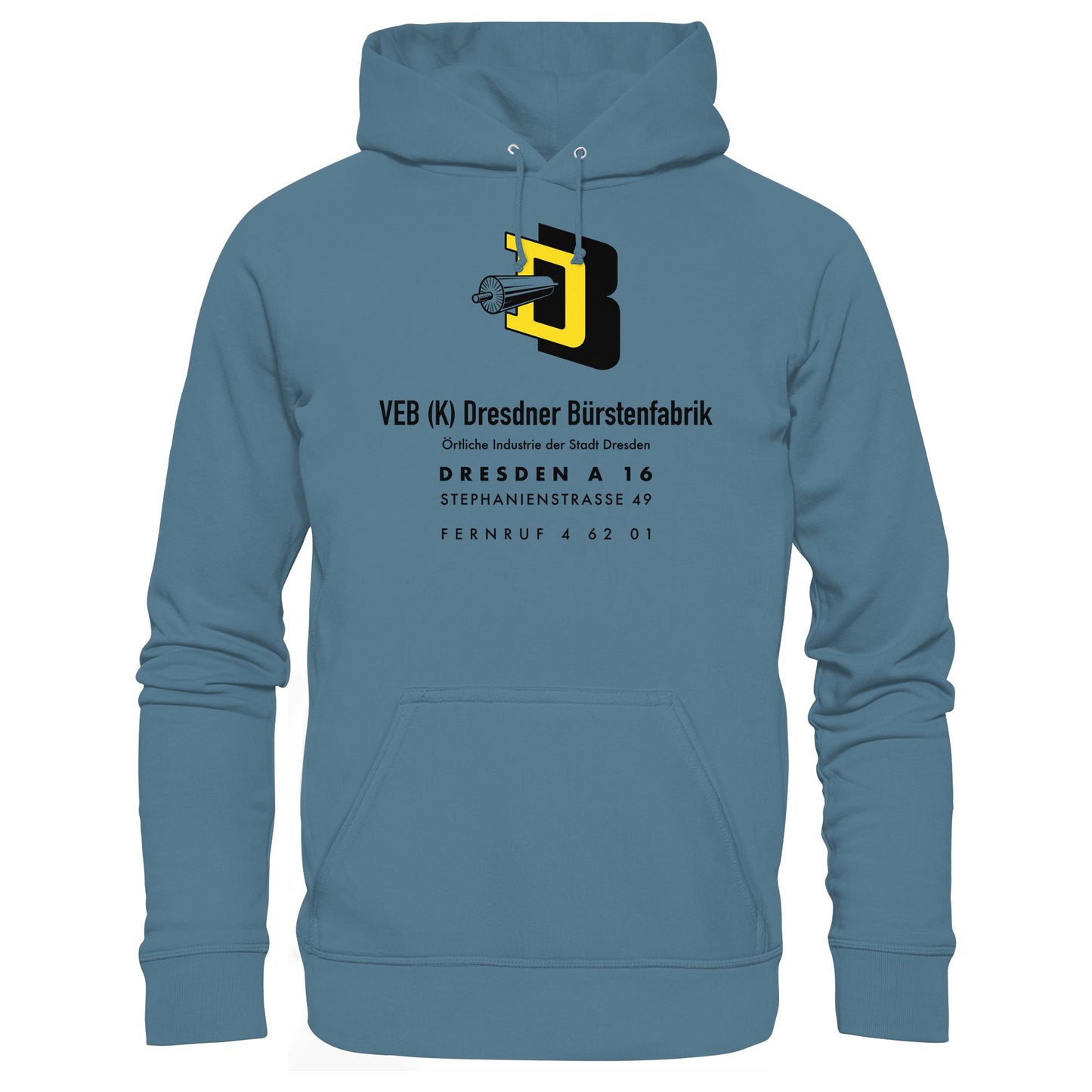 DDR Ostalgie Kapuze / Hoodie Unisex • VEB DRESDNER BÜRSTENFABRIK