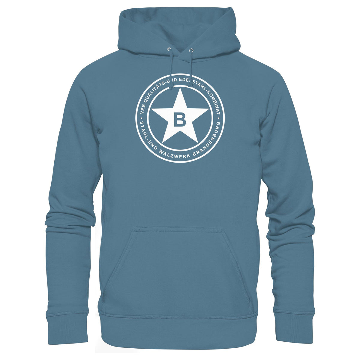 DDR Ostalgie Kapuze / Hoodie Unisex • VEB QUALITÄTS- UND EDELSTAHL-KOMBINAT BRANDENBURG