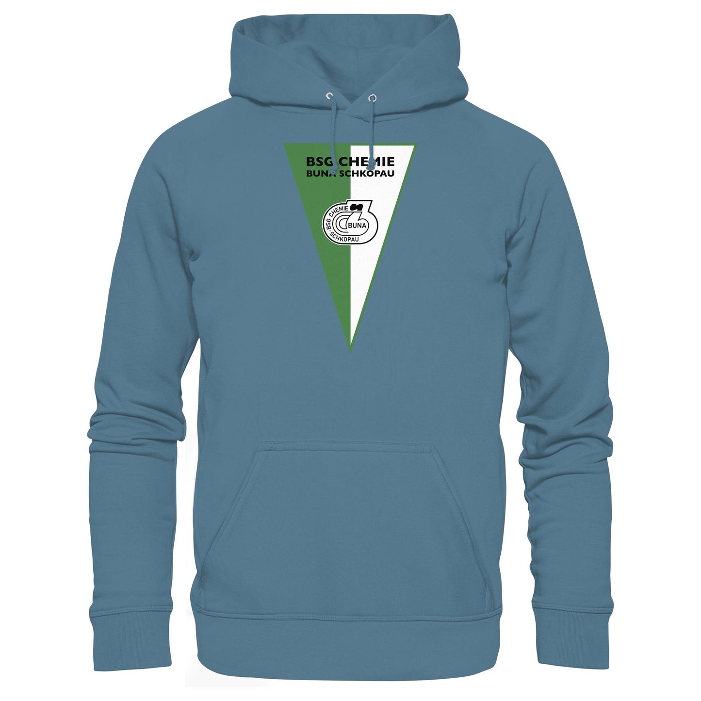 DDR Ostalgie Kapuze / Hoodie Unisex • BSG CHEMIE BUNA SCHKOPAU (ORIGINALWIMPEL)