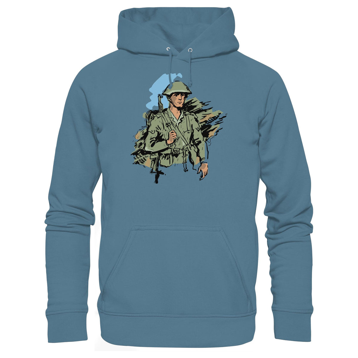 DDR Ostalgie Kapuze / Hoodie Unisex • NVA-SOLDAT (ORIGINAL-ILLUSTRATION)