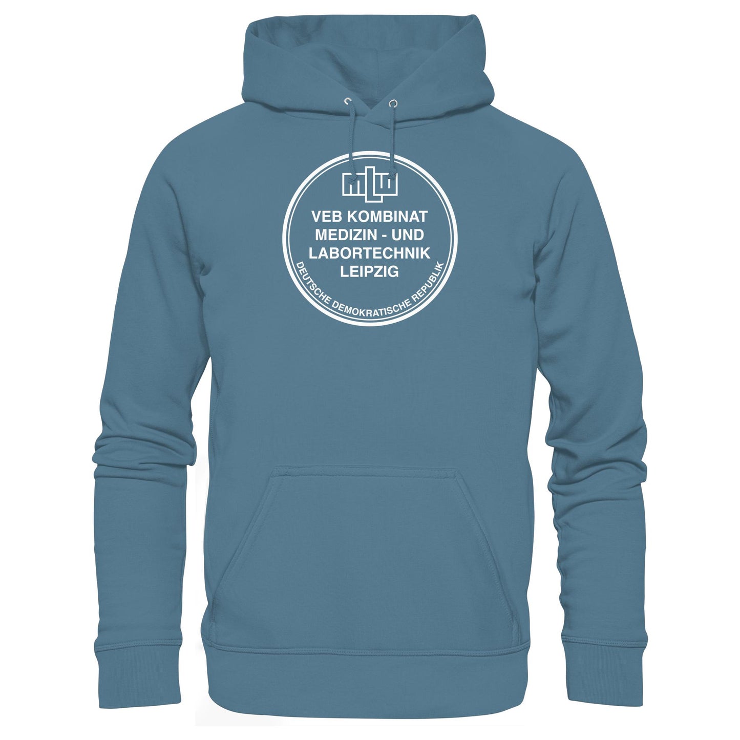 DDR Ostalgie Kapuze / Hoodie Unisex • MLW VEB KOMBINAT MEDIZIN- UND LABORTECHNIK LEIPZIG