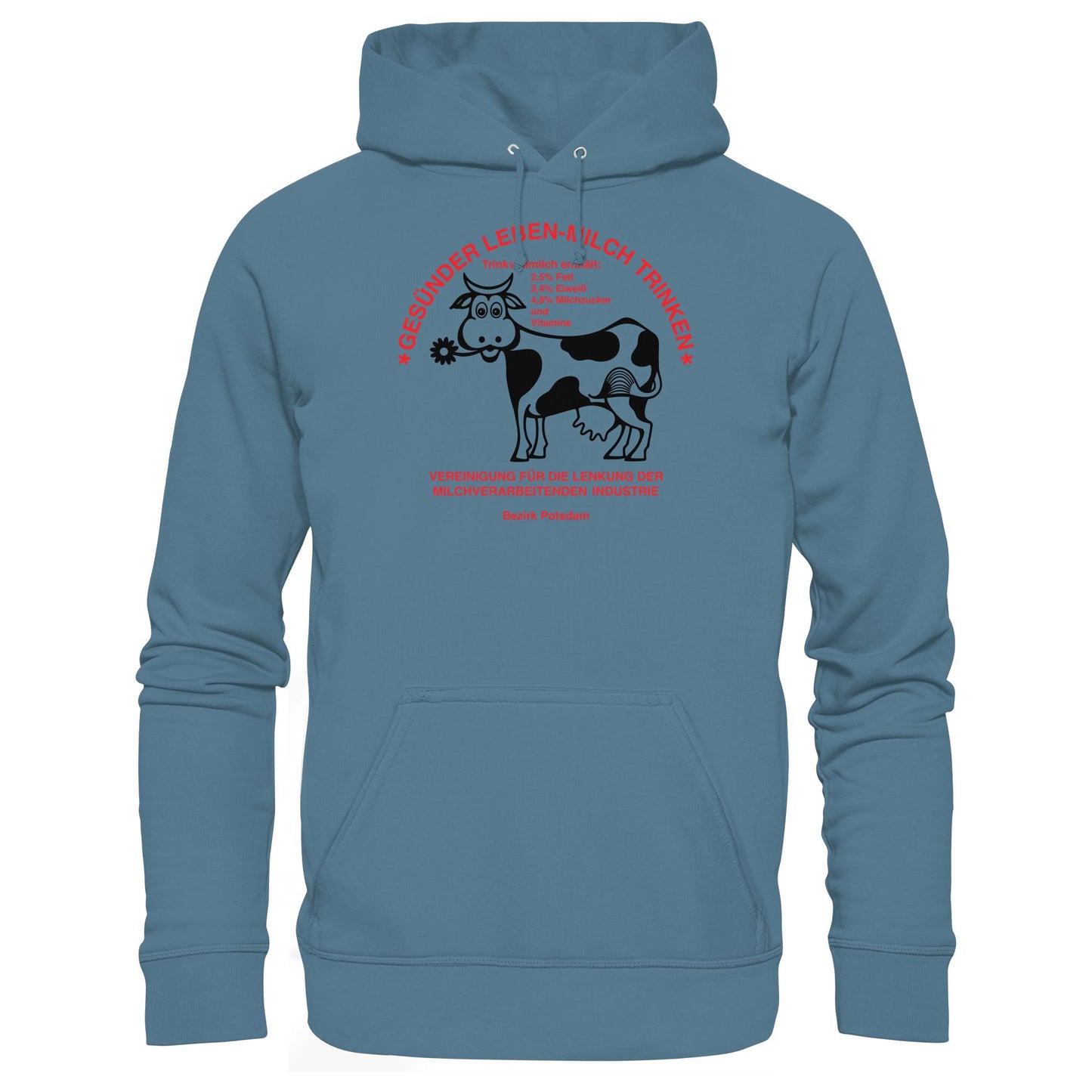 DDR Ostalgie Kapuze / Hoodie Unisex • GESÜNDER LEBEN - MILCH TRINKEN, POTSDAM