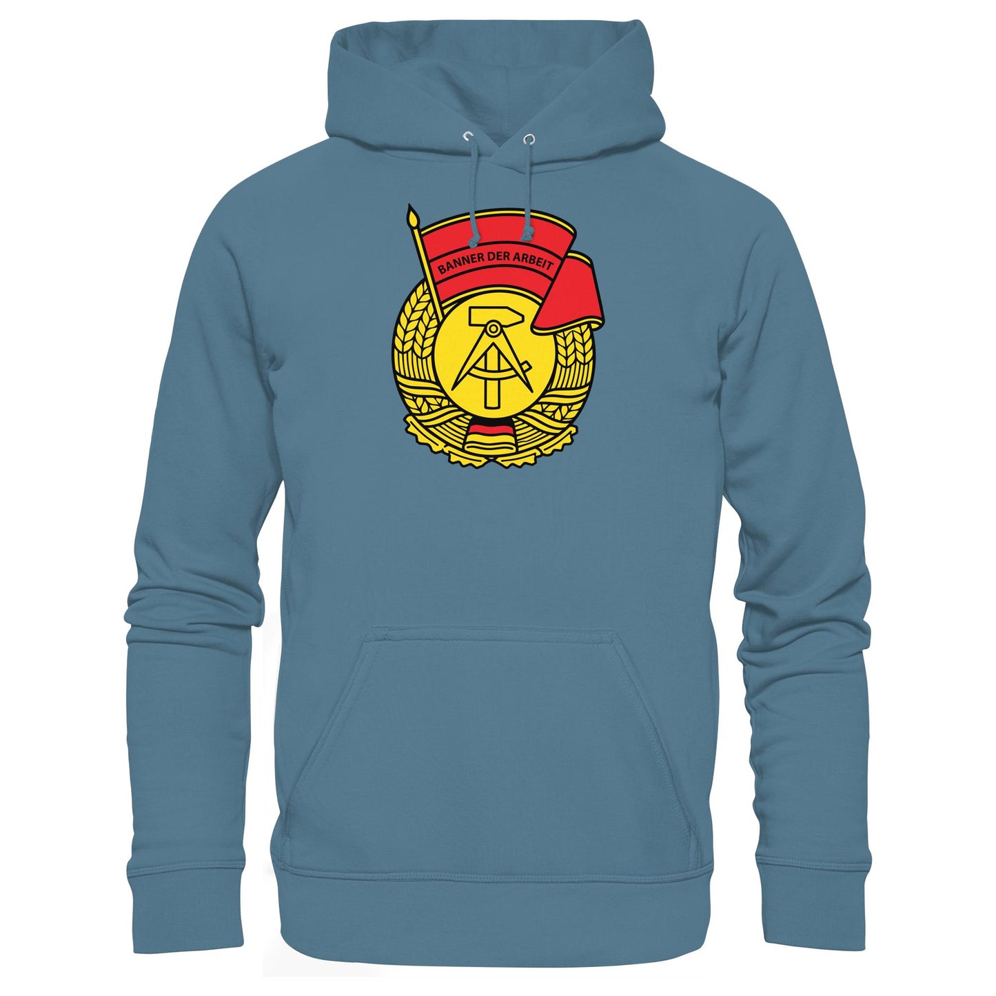 DDR Ostalgie Kapuze / Hoodie Unisex • BANNER DER ARBEIT